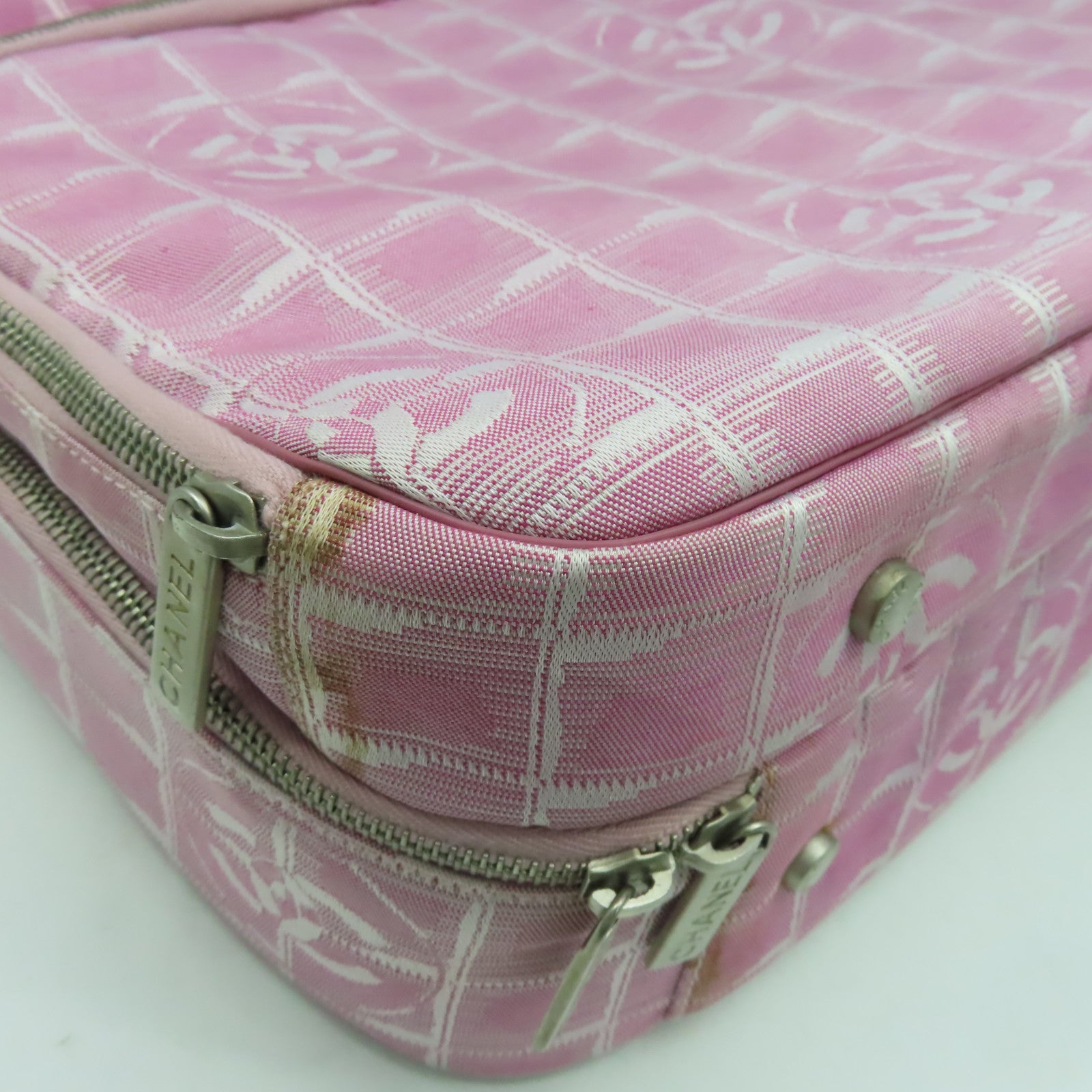 CHANEL 【激減優惠】帆布Travel Line手挽肩背兩用袋粉紅色