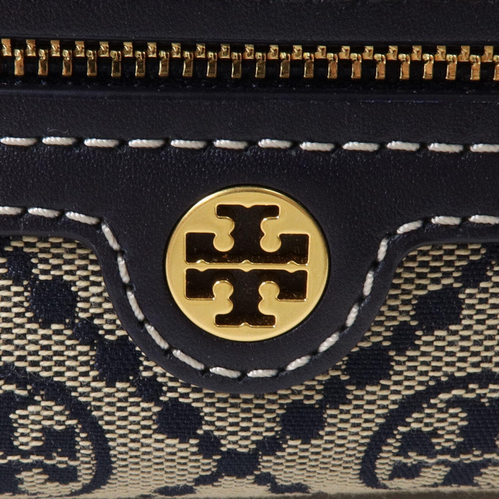 Tory Burch 帆布T Monogram Jacquard Dome Cosmetic Pouch化妝包