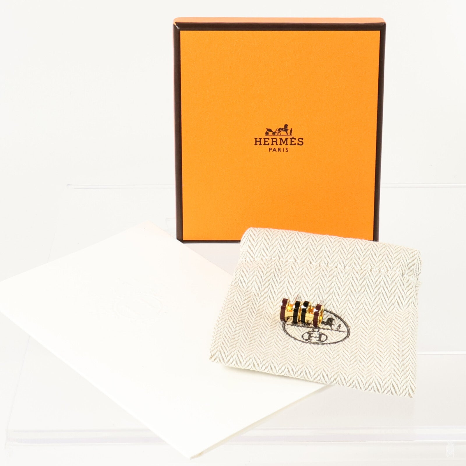 HERMES 金屬/琺瑯Mini Pop H Rocabar耳環