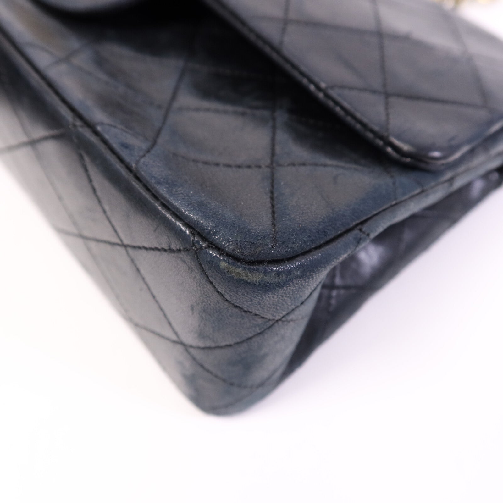 CHANEL 羊皮皮革Vintage Chain Shoulder金扣鏈帶肩背袋