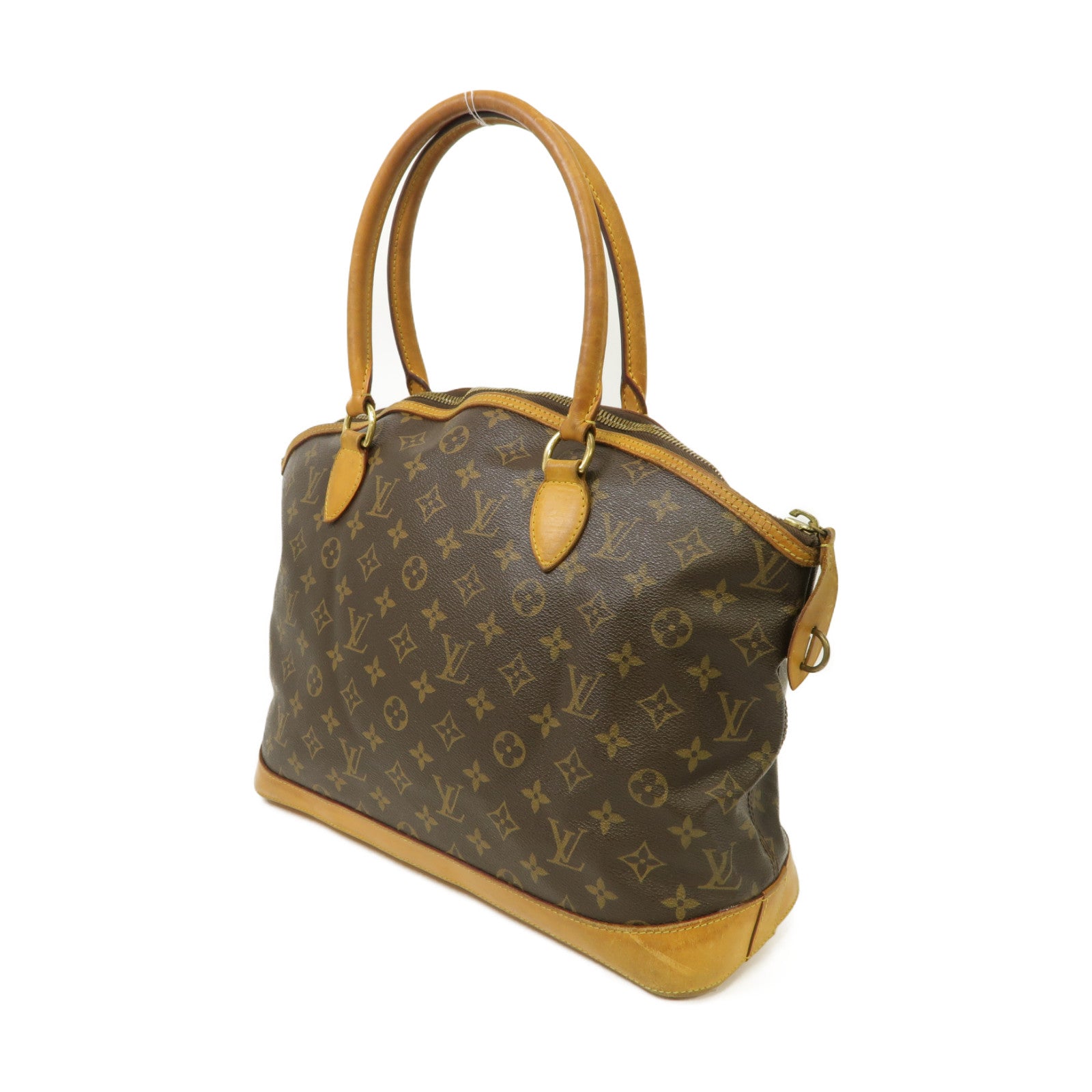 LOUIS VUITTON Monogram Lockit Horizontal金扣肩背袋棕色