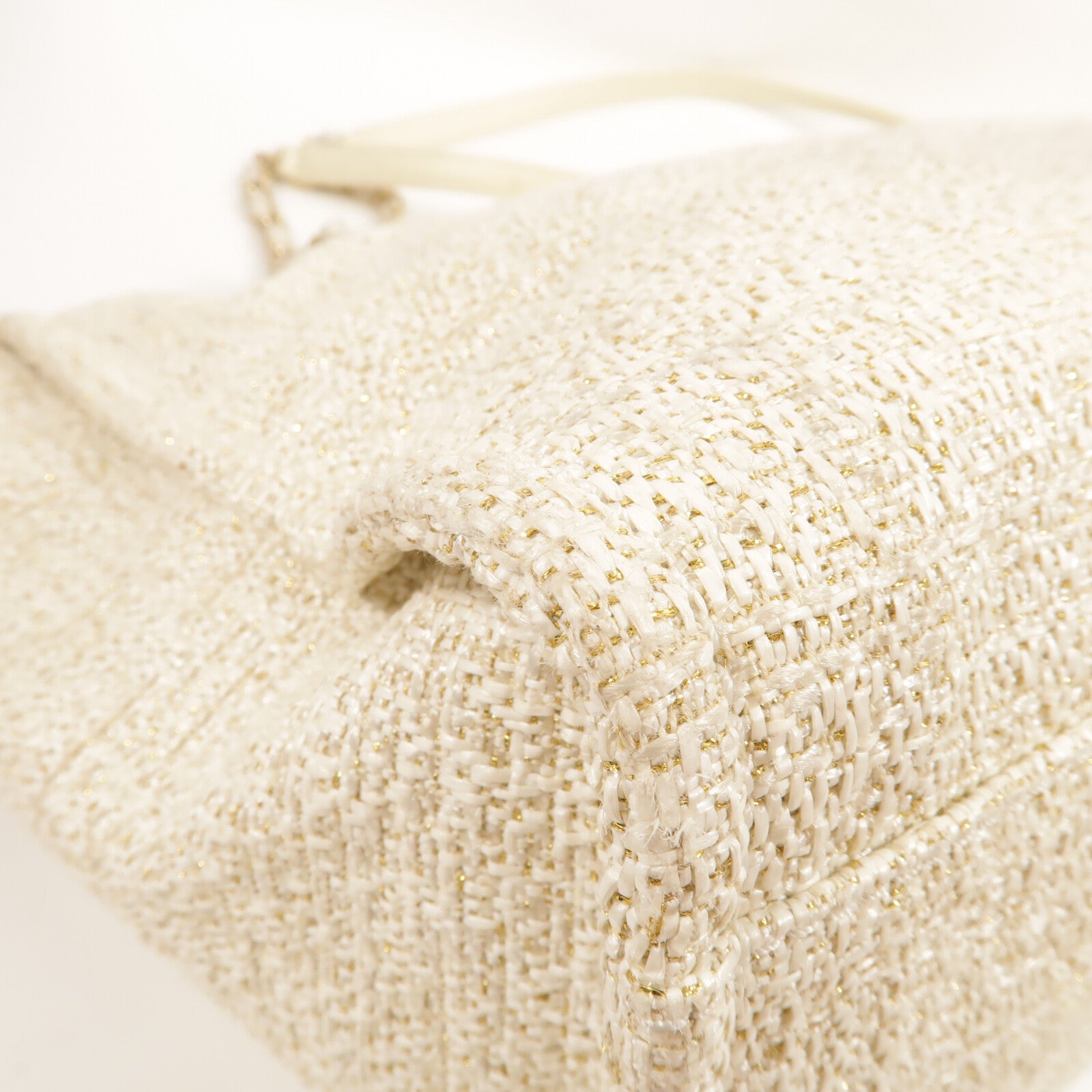CHANEL 帆布Deauville Tote Bag鏈帶手挽袋