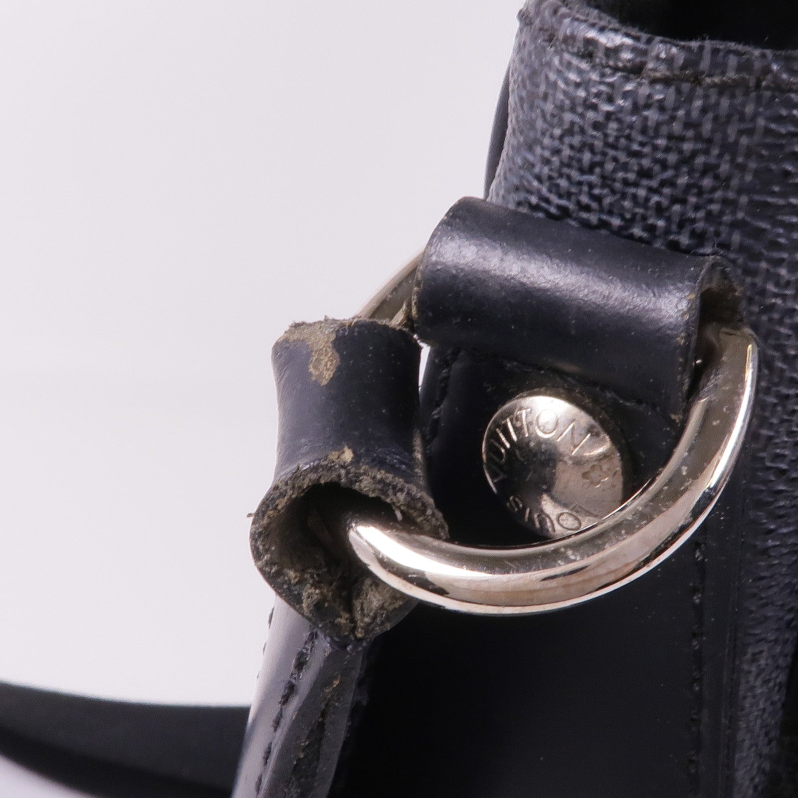 LOUIS VUITTON Damier Graghite Daniel MM銀扣肩背袋