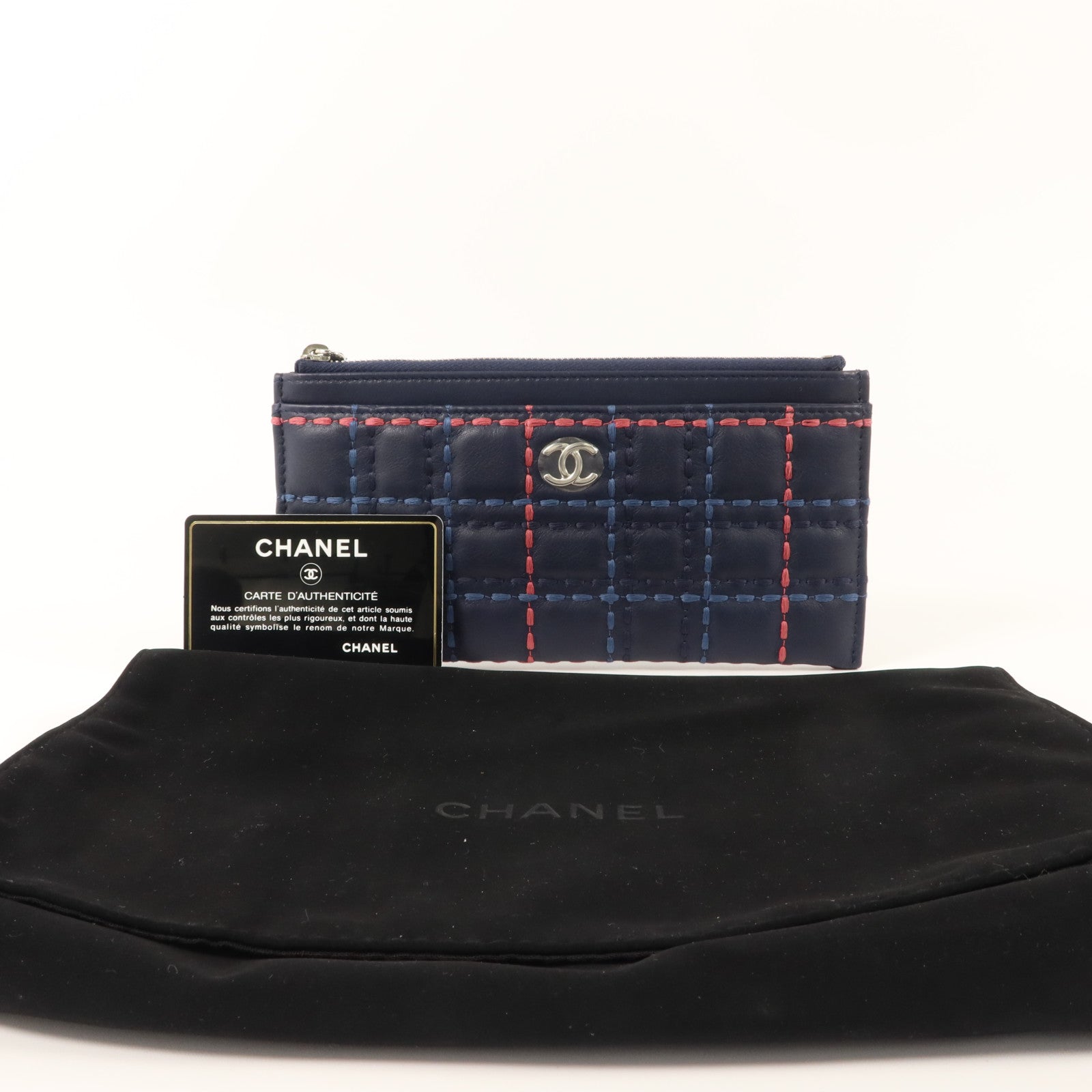 CHANEL 羊皮皮革Zipper Long Wallet長錢包