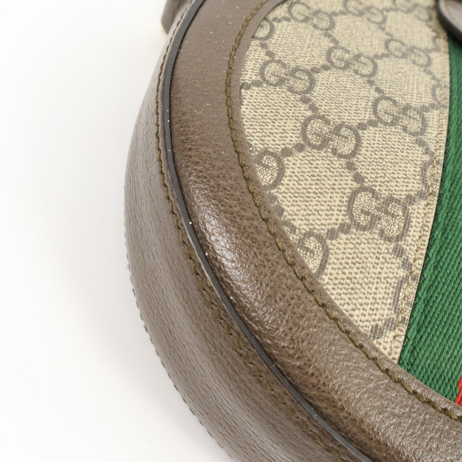 GUCCI 塗層帆布Ophidia Mini GG Round Bag鏈帶肩背袋