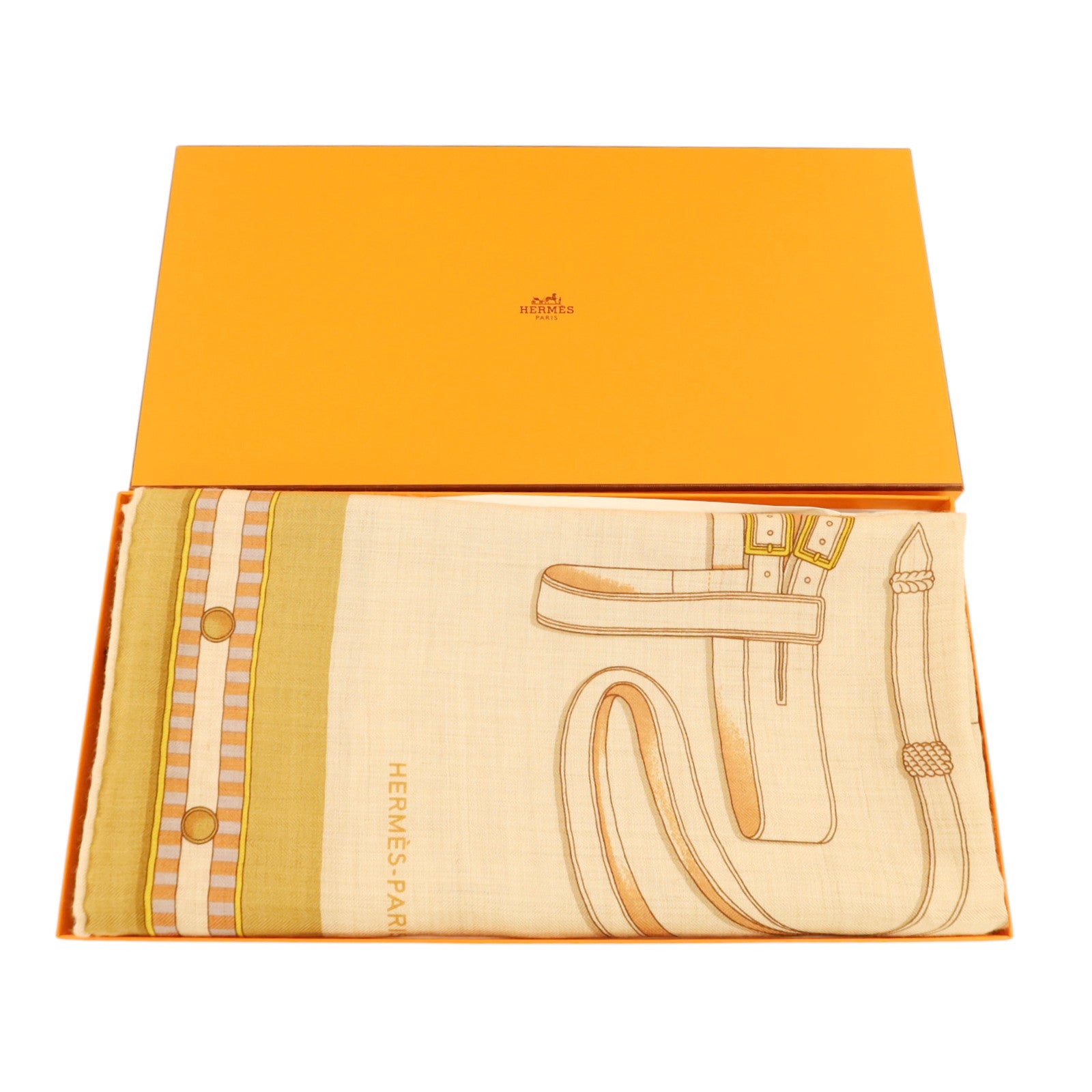 HERMES 羊絨/絲質Scarf 140x140絲巾