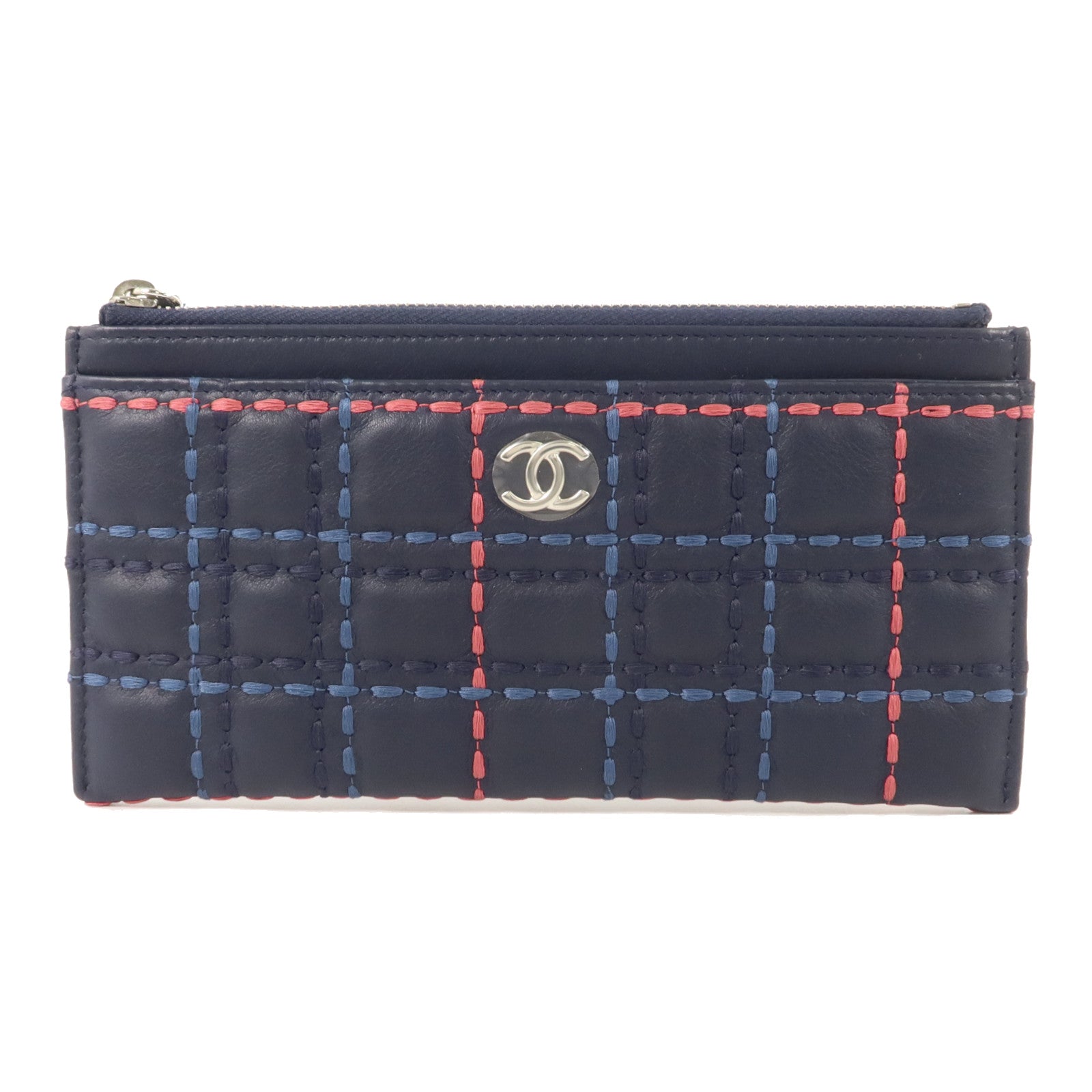 CHANEL 羊皮皮革Zipper Long Wallet長錢包