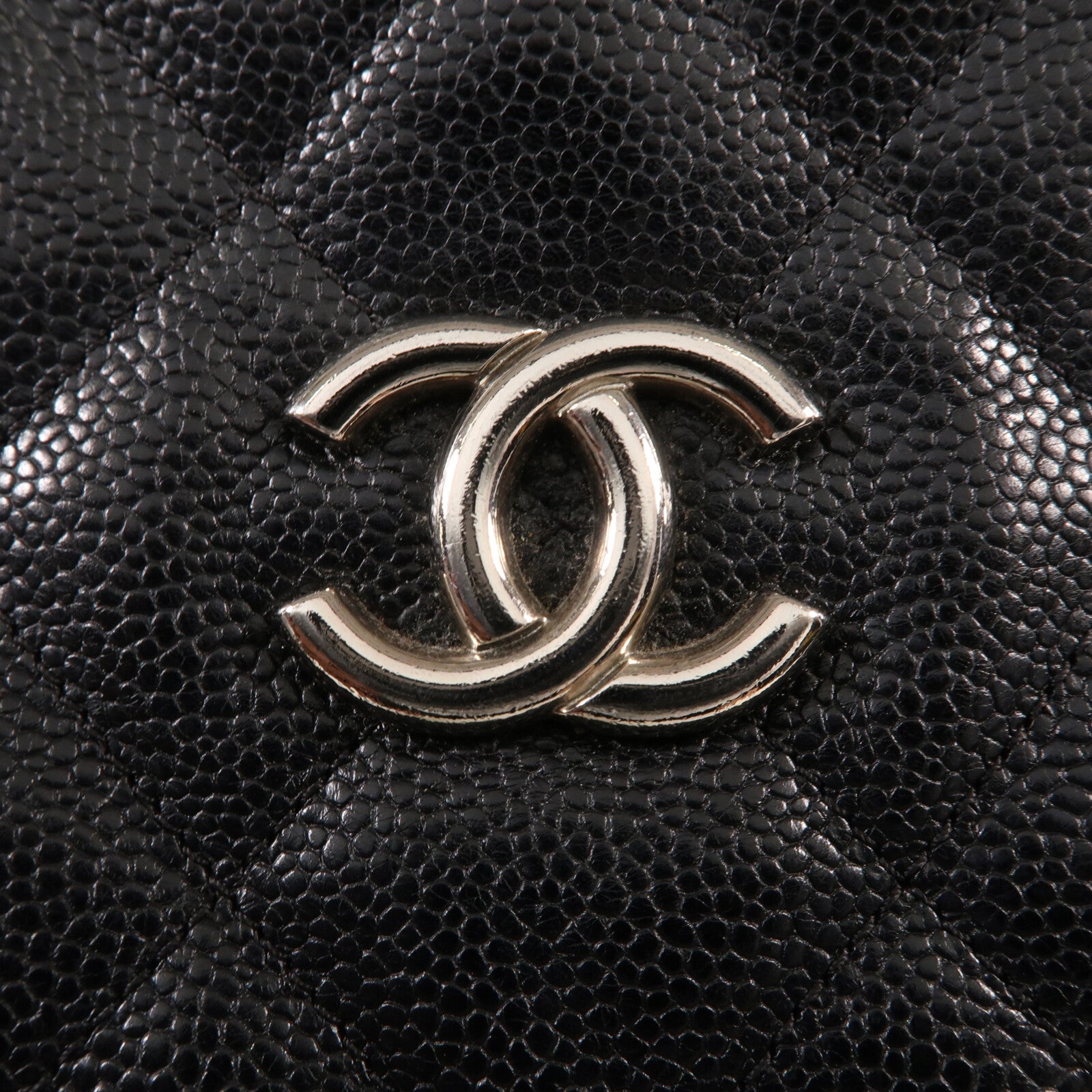 CHANEL 牛皮皮革Chain Shoulder銀扣鏈帶肩背袋