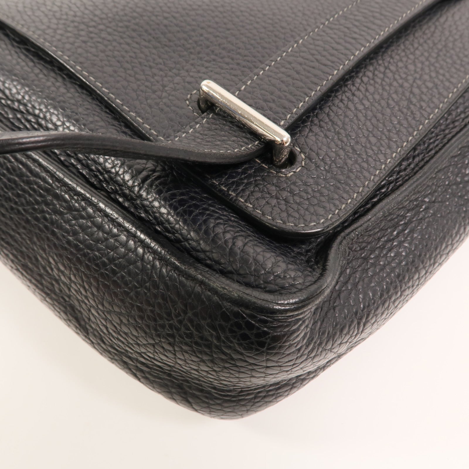 HERMES Clemence皮革Steve 27肩背袋Noir