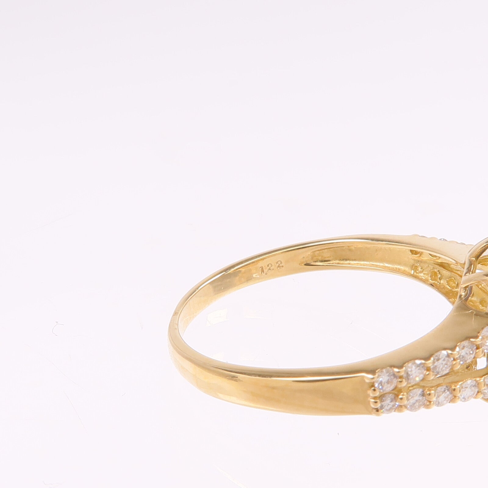 JEWELRY 【激減優惠】18K黃金Sapphire Diamond Ring藍寶石/鑽石戒指US#5.75