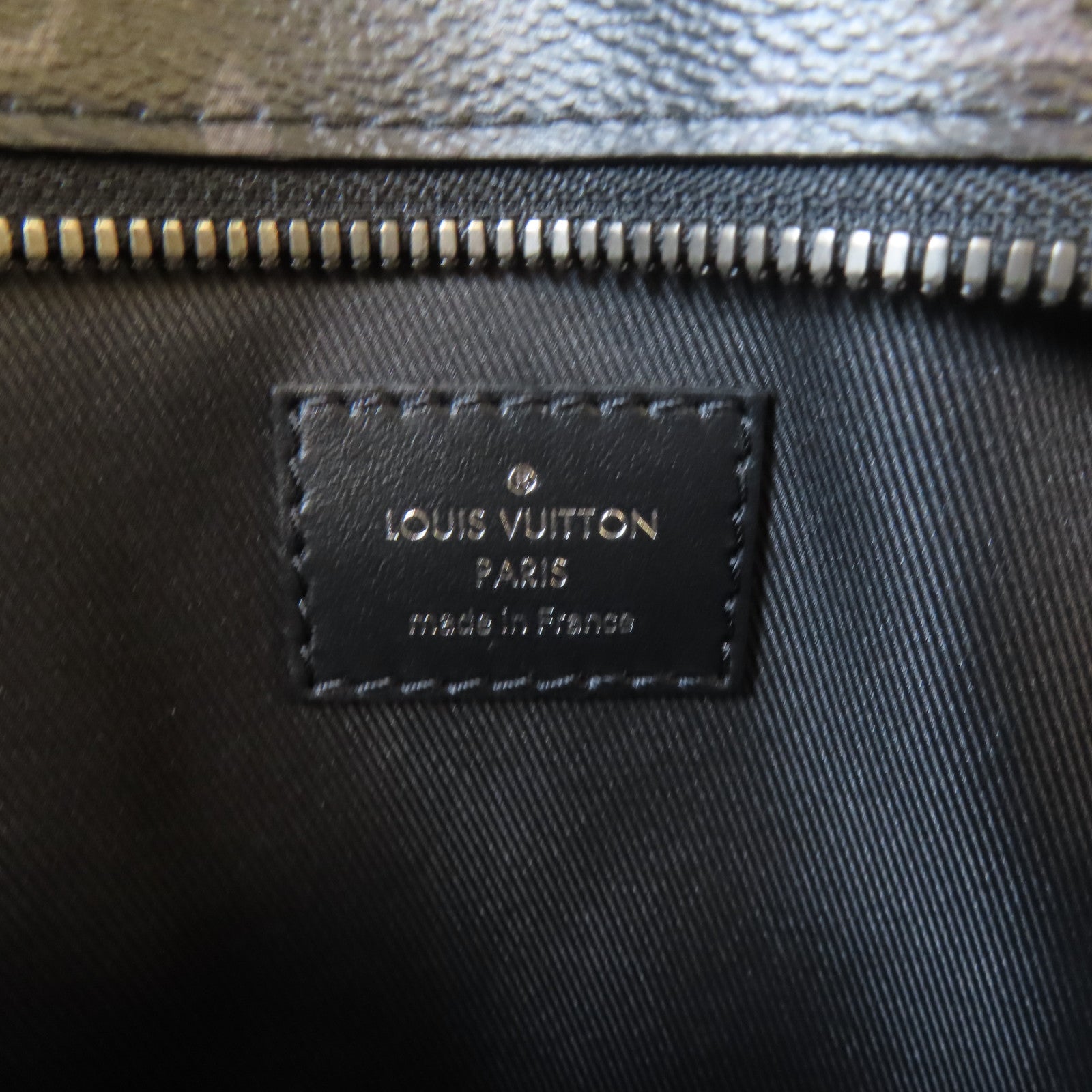 LOUIS VUITTON Monogram Eclipse Grand Sac銀扣手挽袋黑色