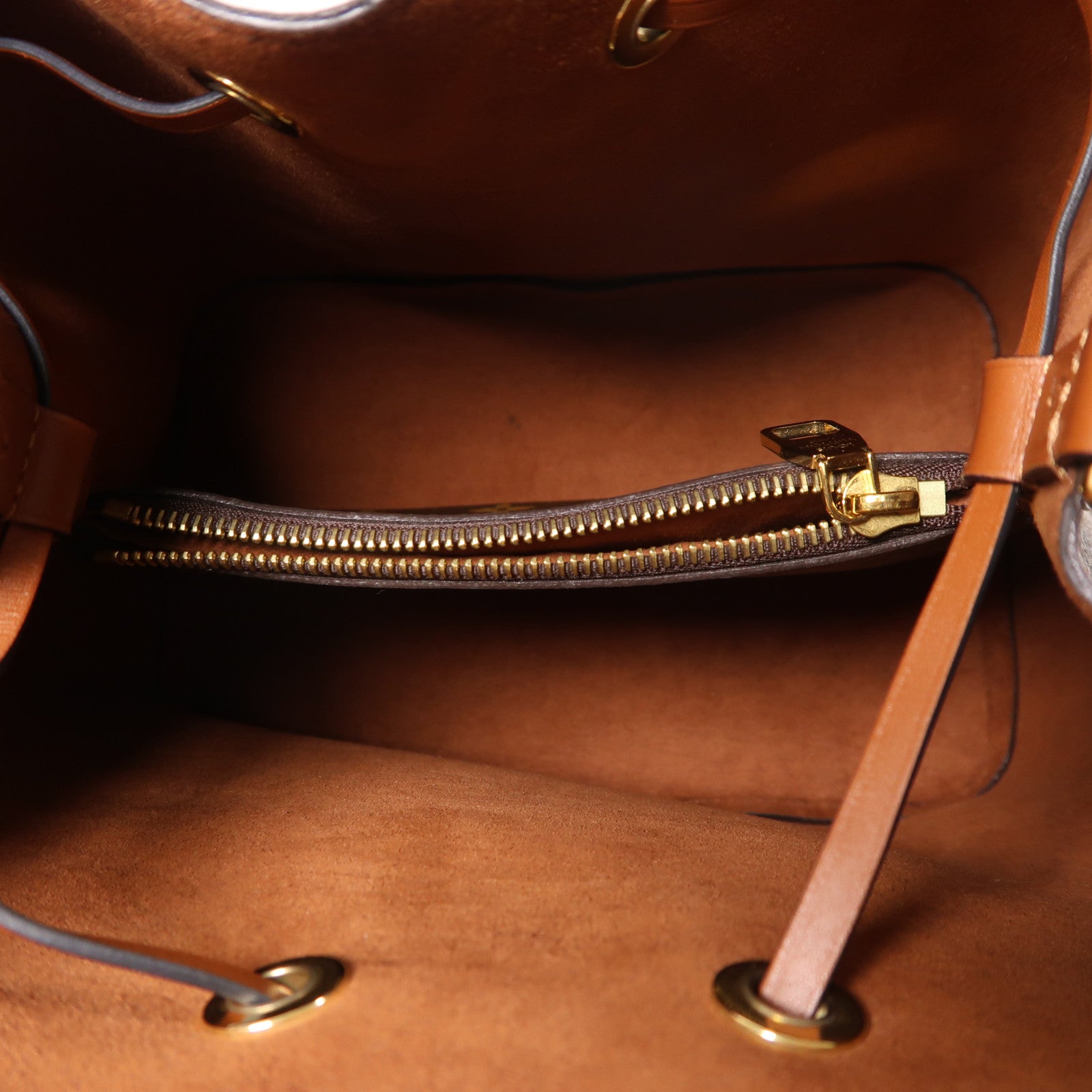 LOUIS VUITTON Monogram NeoNoe MM金扣肩背袋棕色