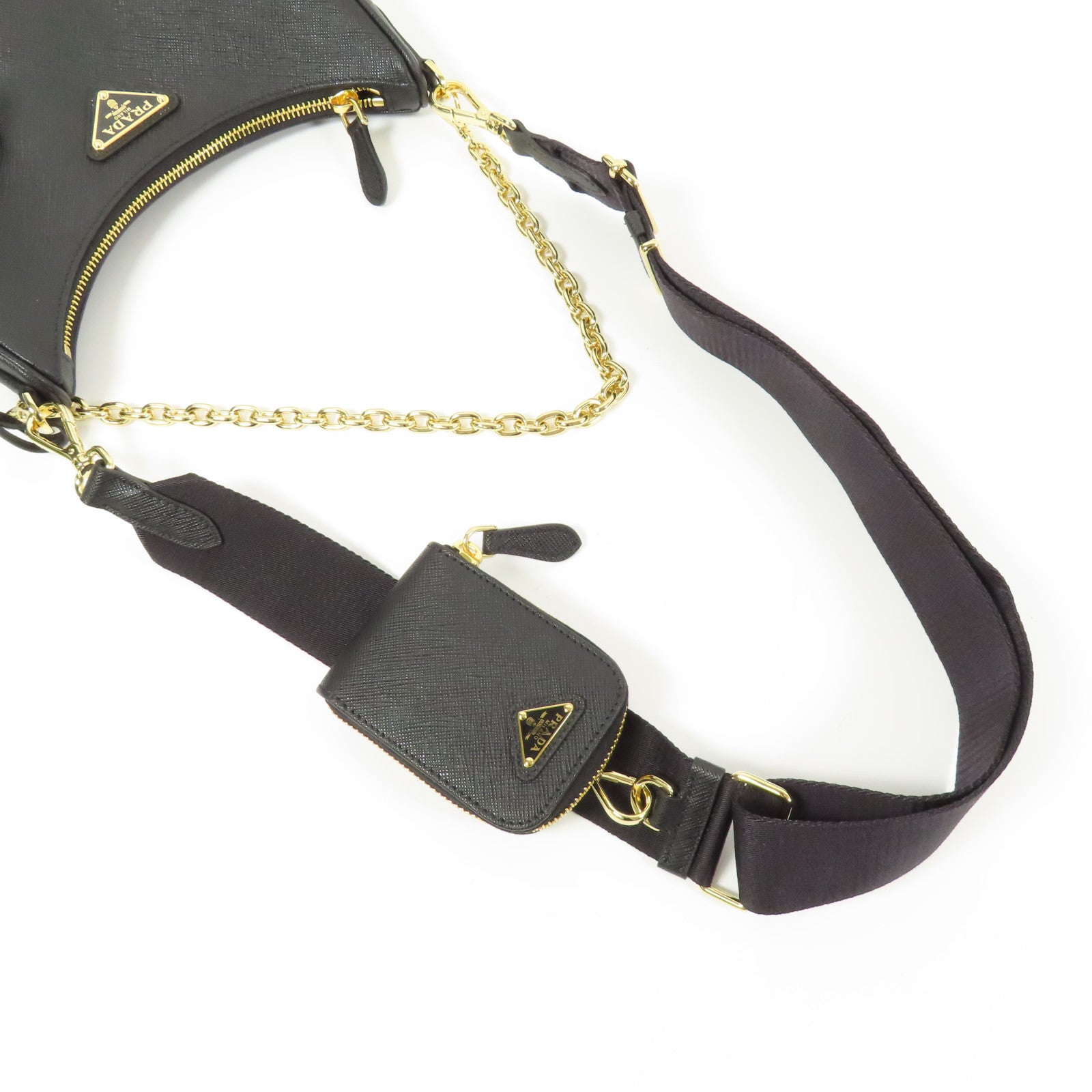 PRADA GHW Re-Edition 2005 2 Way Shoulder Bag 1BH204 NZV F0632 Saffiano Leather