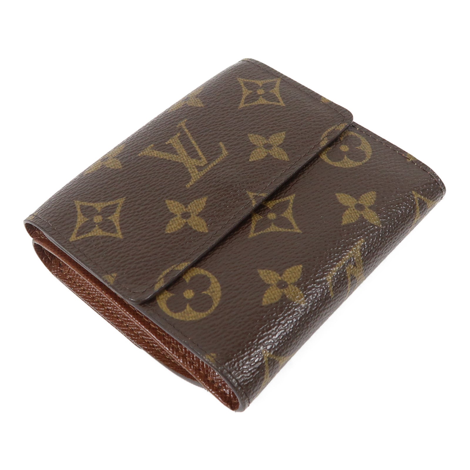 LOUIS VUITTON Monogram Portefeuille Elise金扣錢包棕色