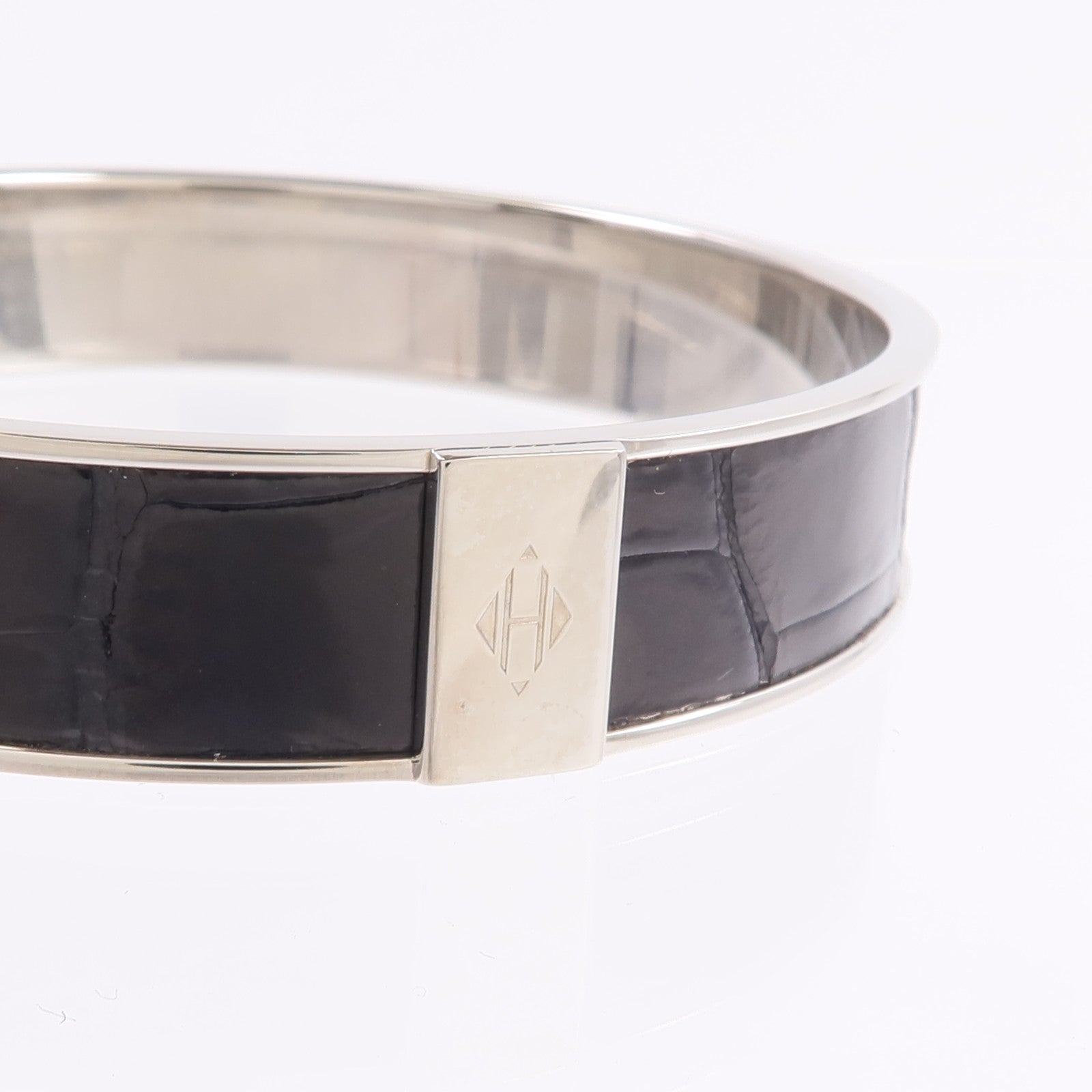 HERMES 金屬/鱷魚皮革Kawaii Bracelet手鐲