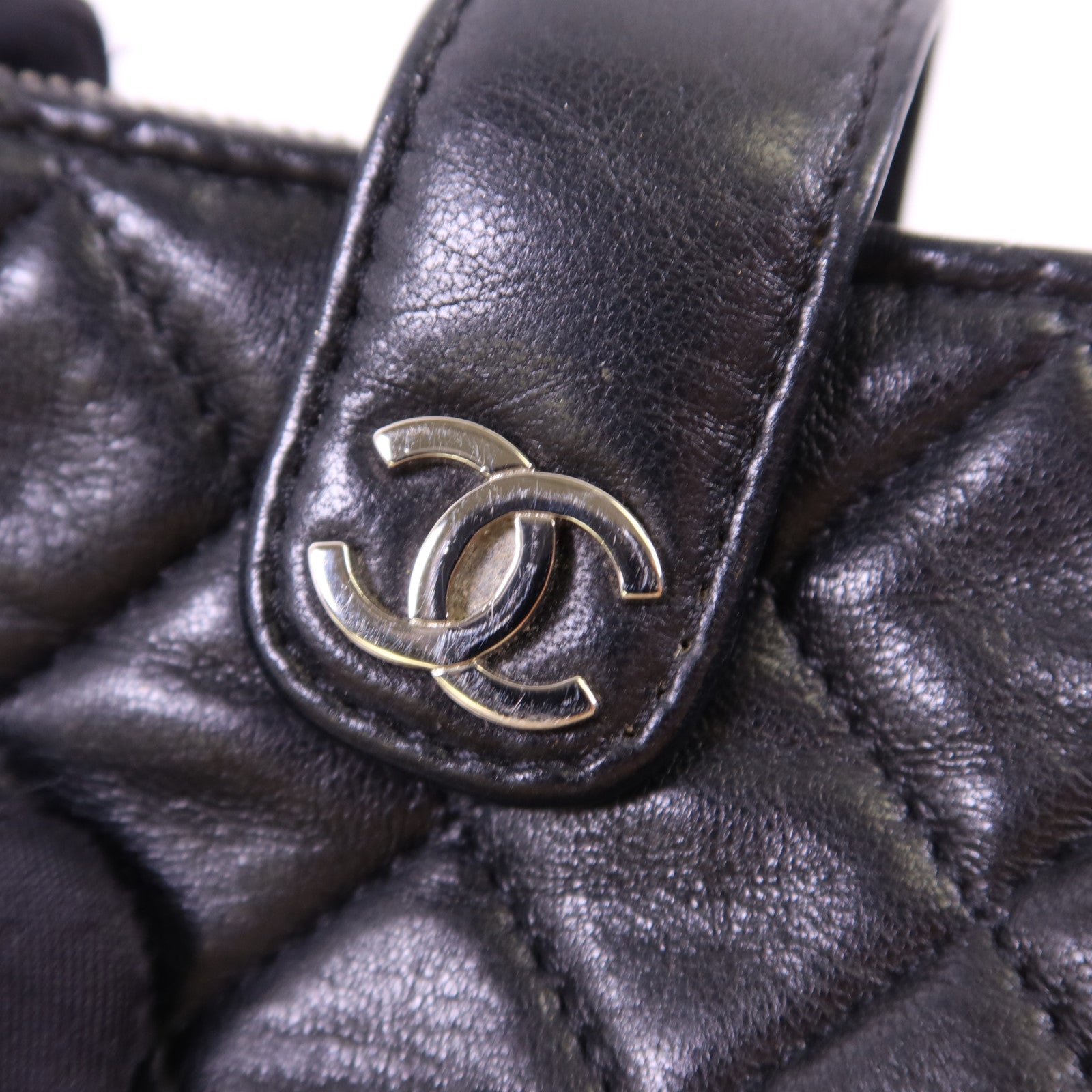 CHANEL 羊皮皮革Card Case銀扣卡片套