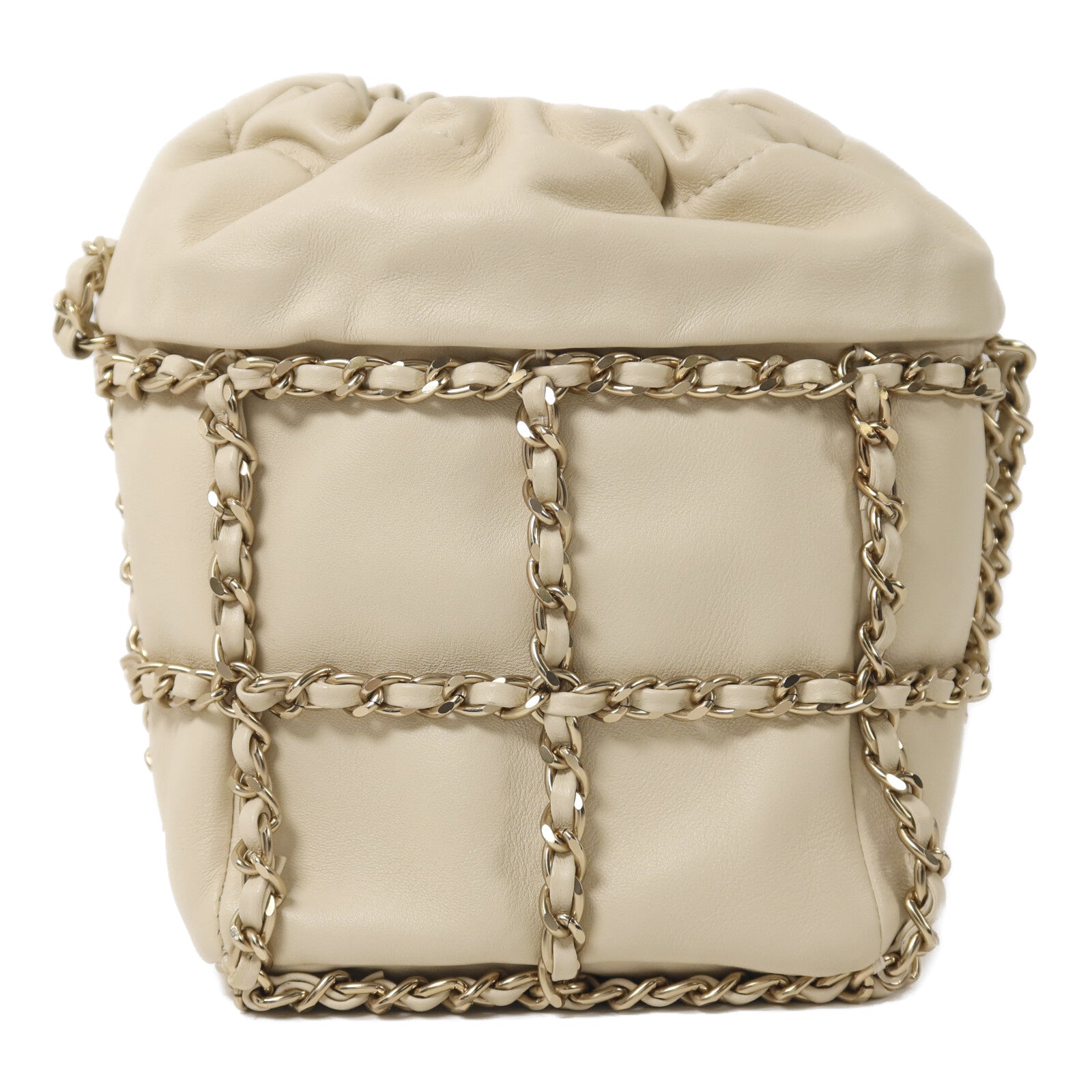 CHANEL 羊皮皮革Bucket Chain Bag鏈帶肩背袋