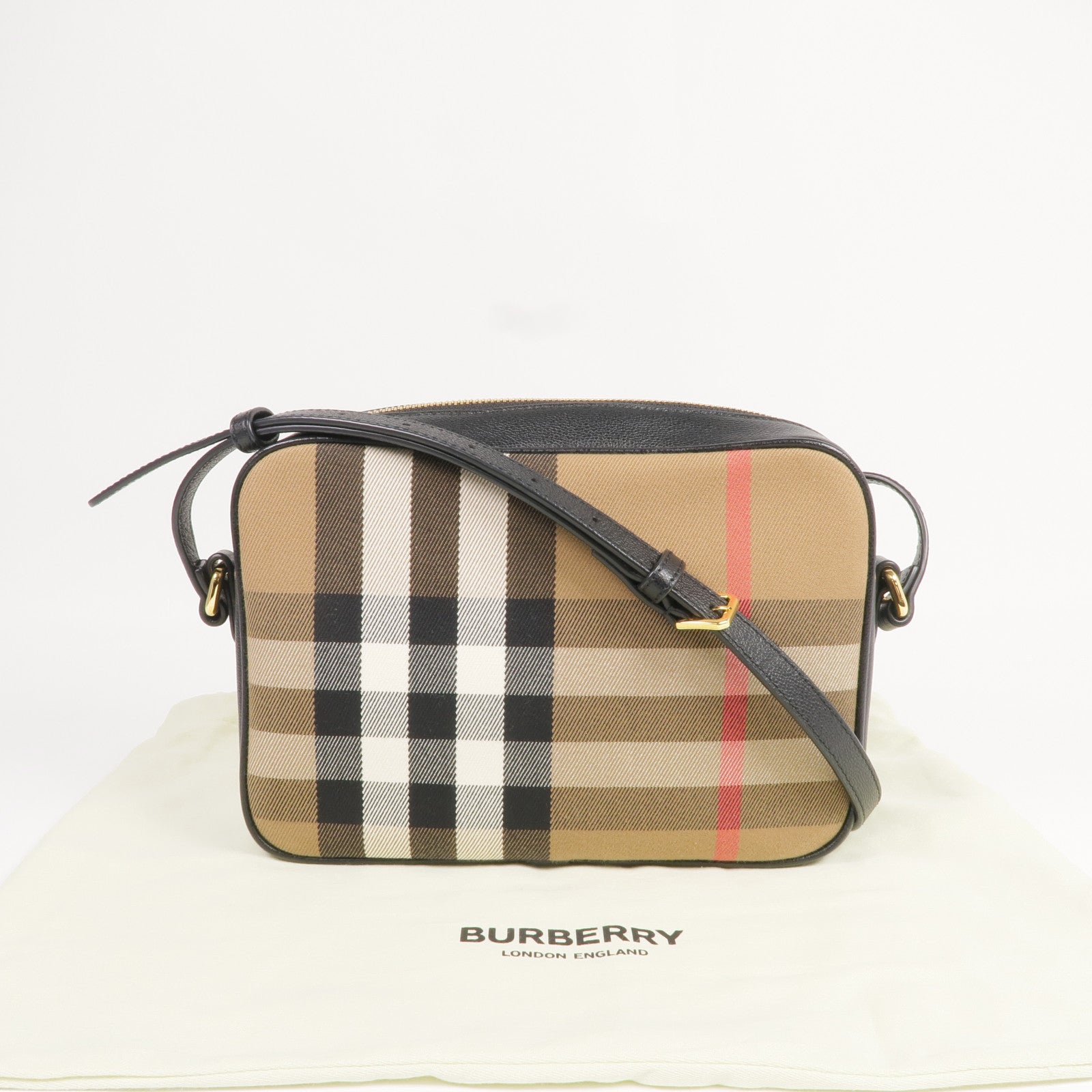 BURBERRY 帆布Shoulder Bag金扣肩背袋