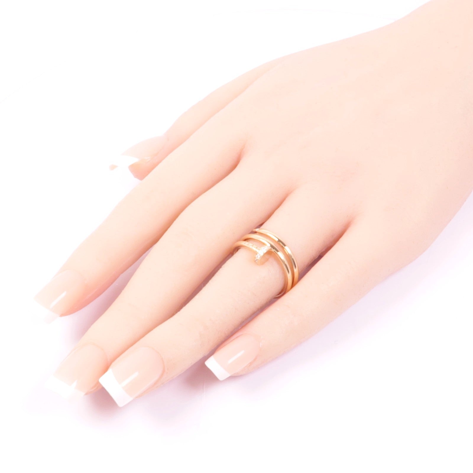 CARTIER 18K玫瑰金Juste Un Clou Ring鑽石戒指Cartier#52/US#6