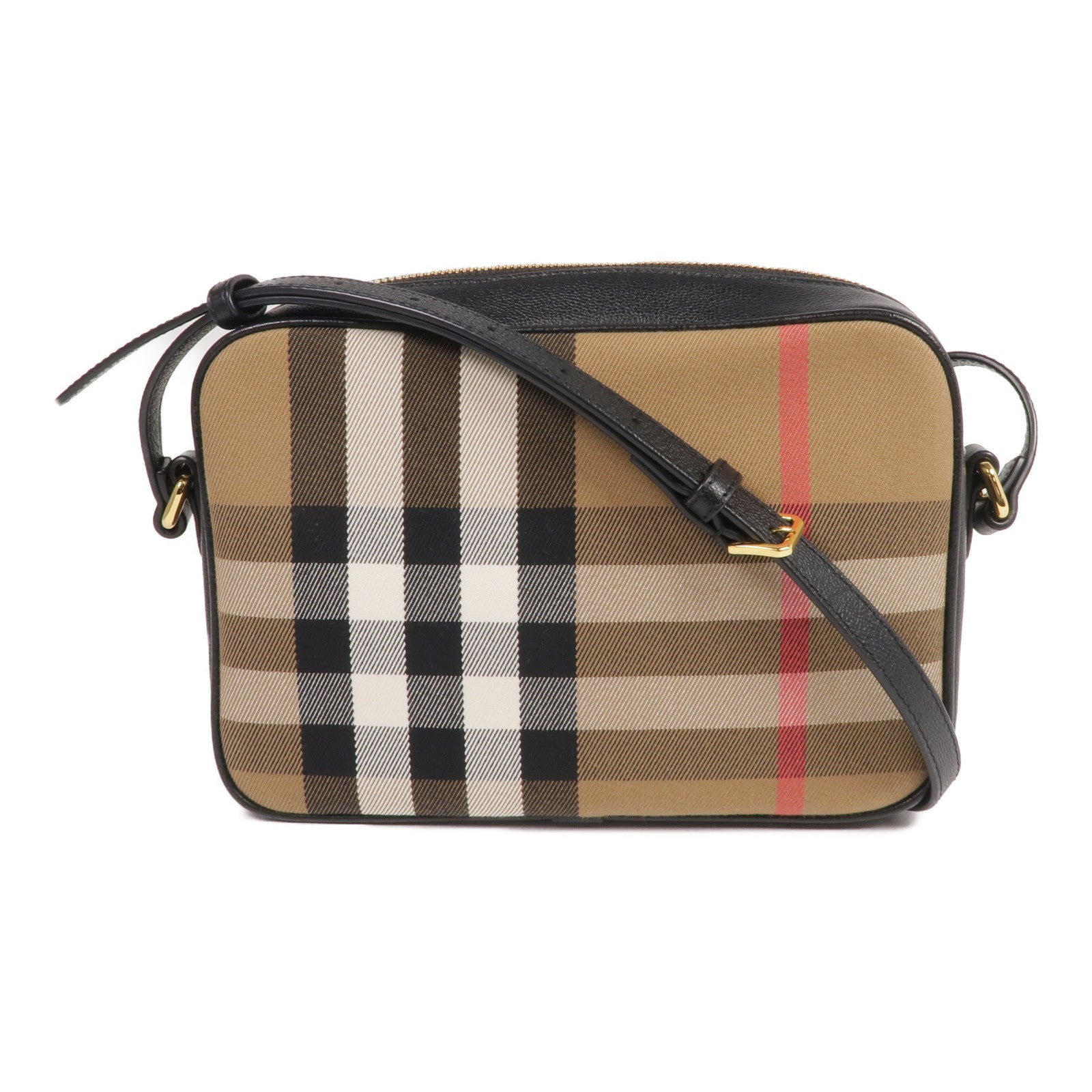 BURBERRY 帆布Shoulder Bag金扣肩背袋