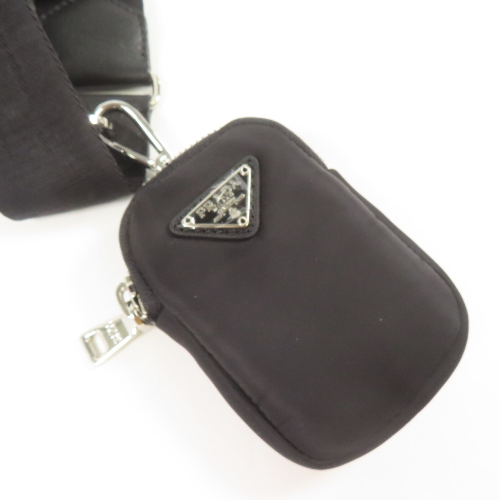 PRADA 牛皮皮革Shoulder Bag銀扣肩背袋