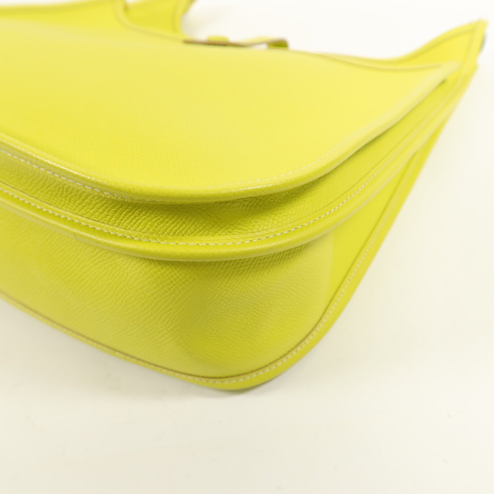 HERMES Epsom皮革Evelyne GM肩背袋Lime