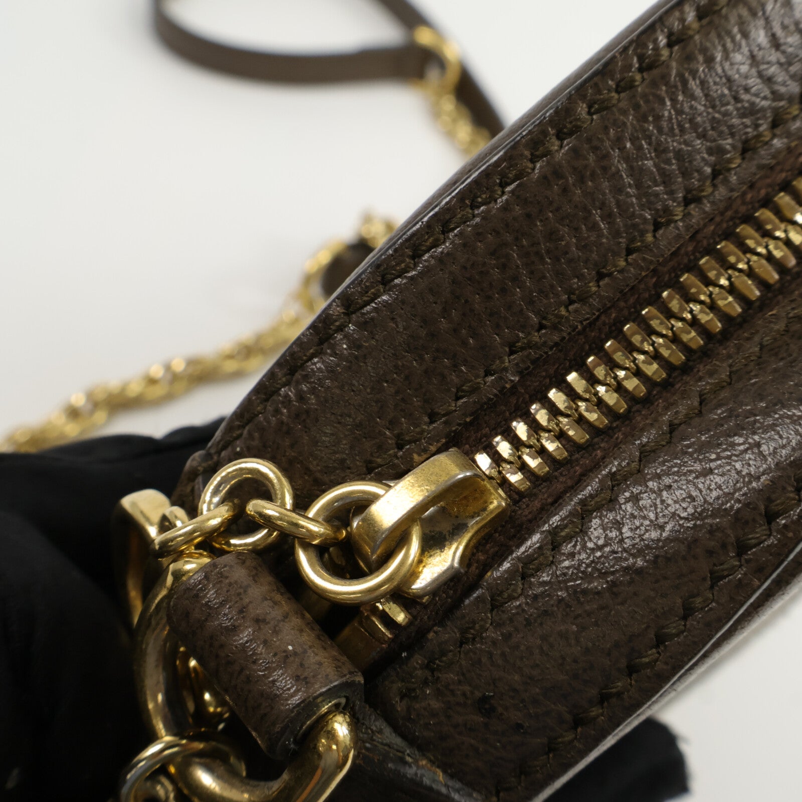 GUCCI 塗層帆布Ophidia Mini GG Round Bag鏈帶肩背袋