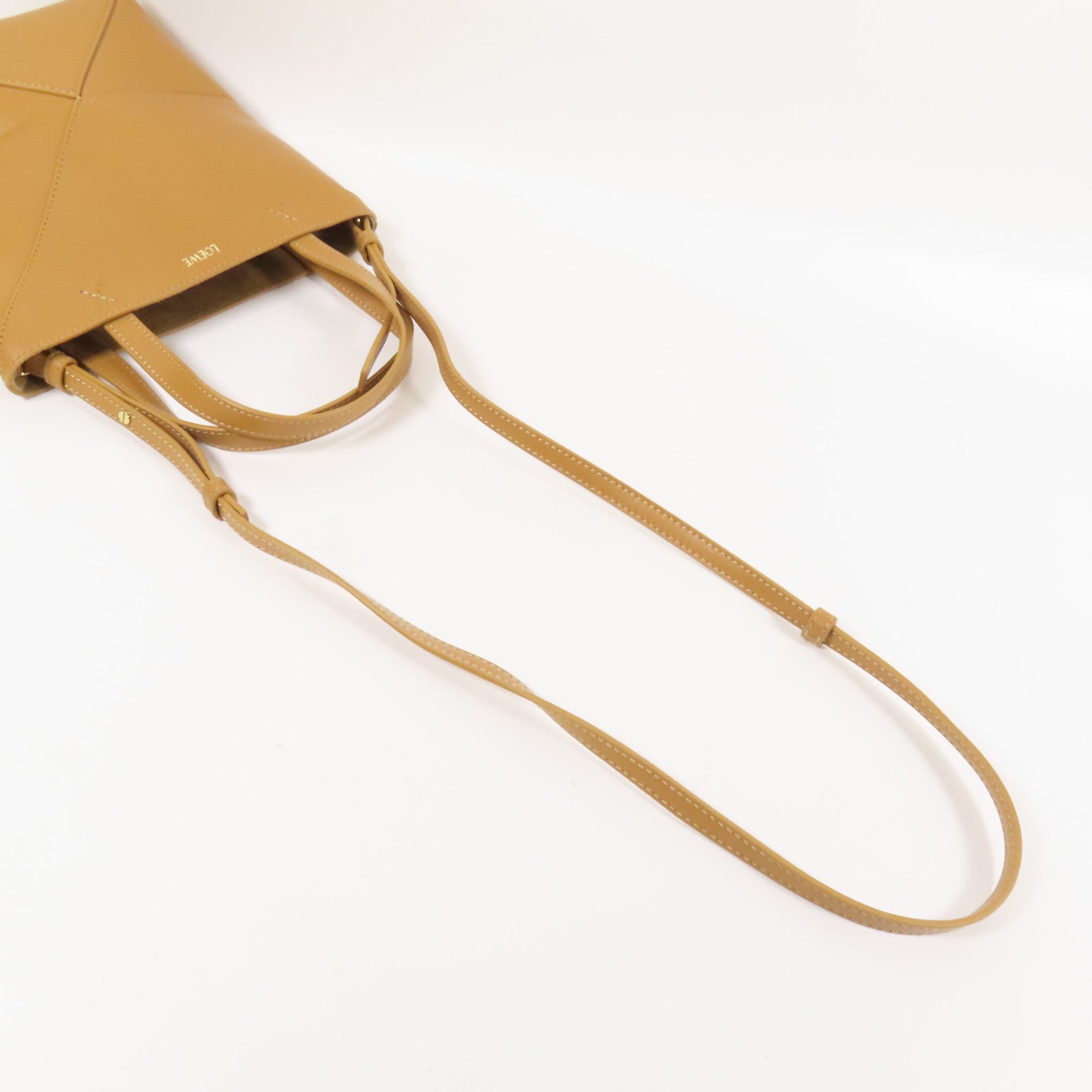 LOEWE 牛皮皮革Puzzle Mini Fold Bag金扣手挽肩背兩用袋