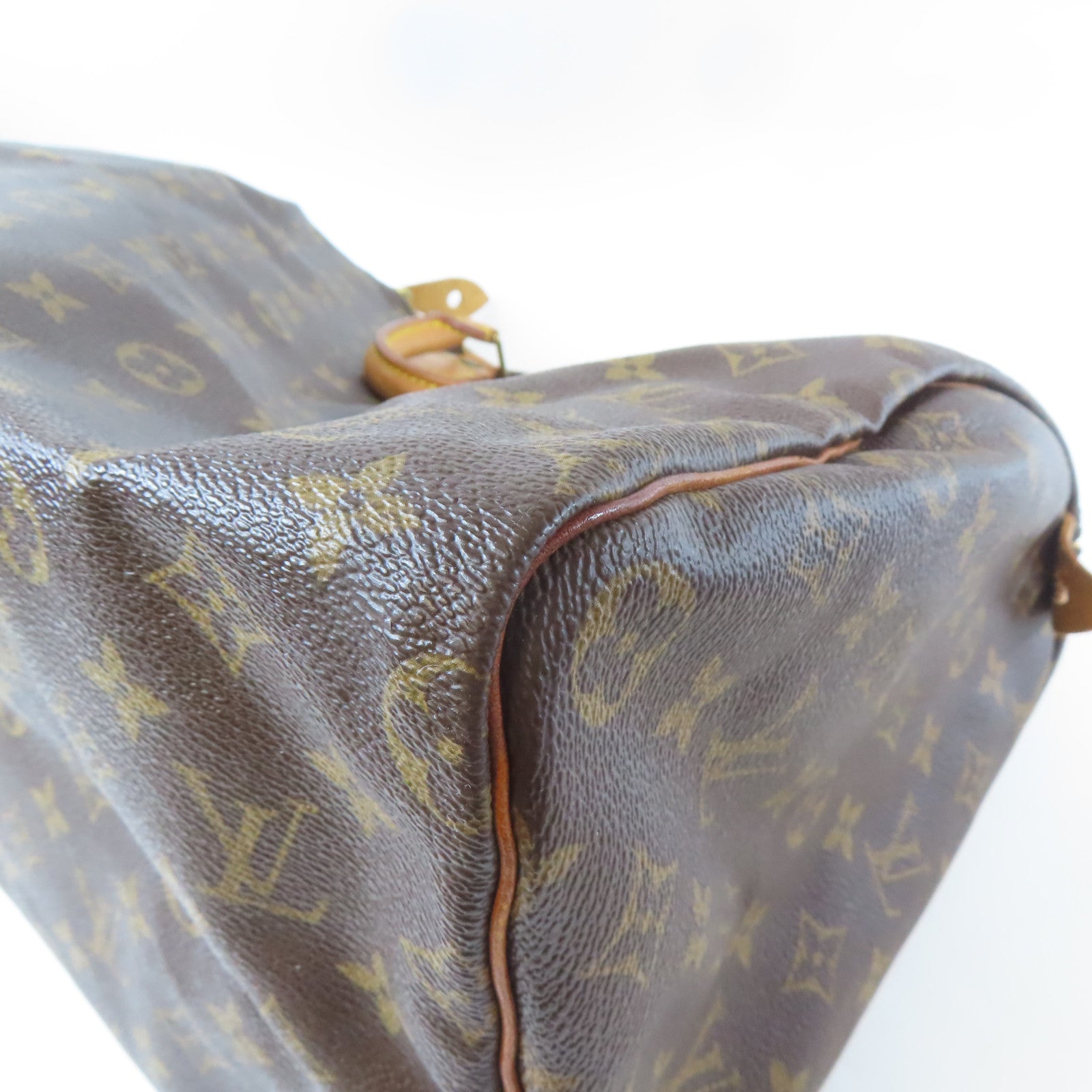LOUIS VUITTON Monogram Speedy 40金扣手挽袋啡色