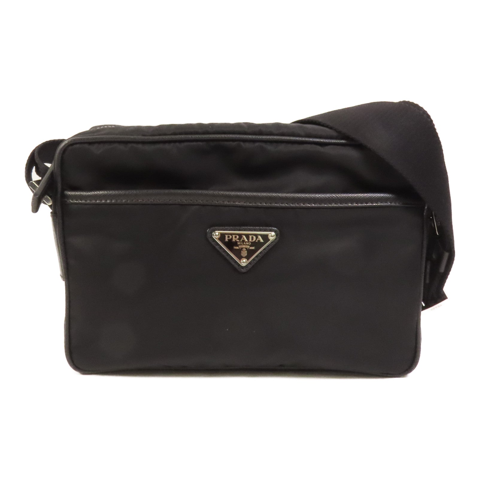 PRADA 尼龍Shoulder Bag銀扣肩背袋
