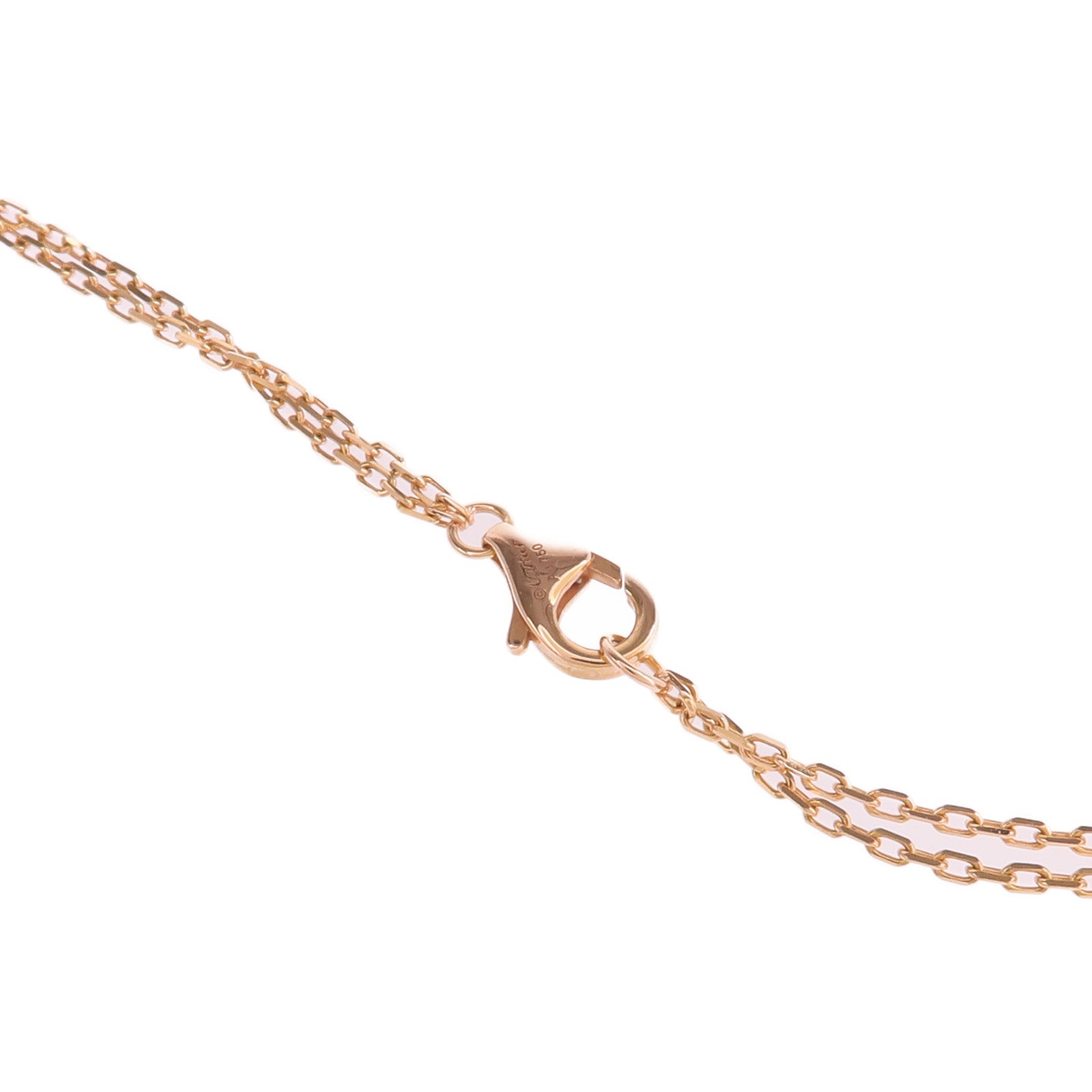 CARTIER 18K玫瑰金Love Diamond Necklace鑽石項鍊