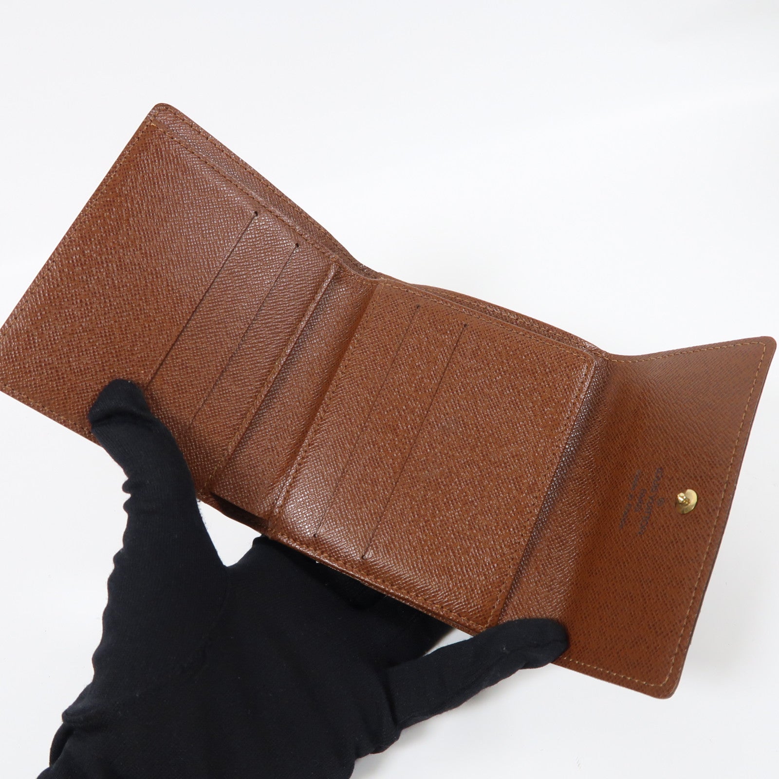 LOUIS VUITTON Monogram Portefeuille Elise金扣錢包棕色