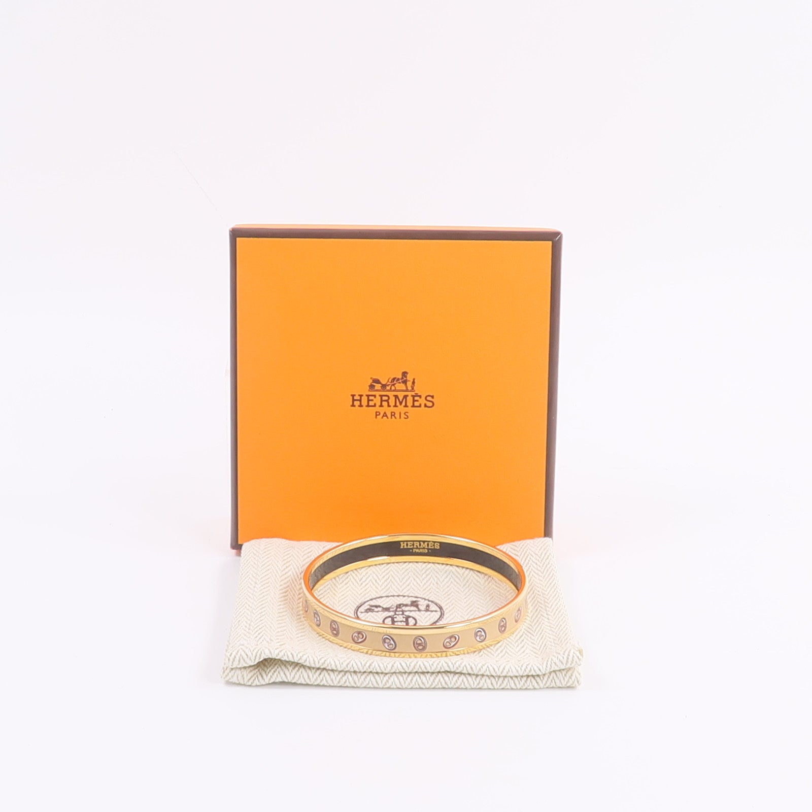 HERMES 金屬/琺瑯Funny Ice Cream Bangle手鐲Faubourg