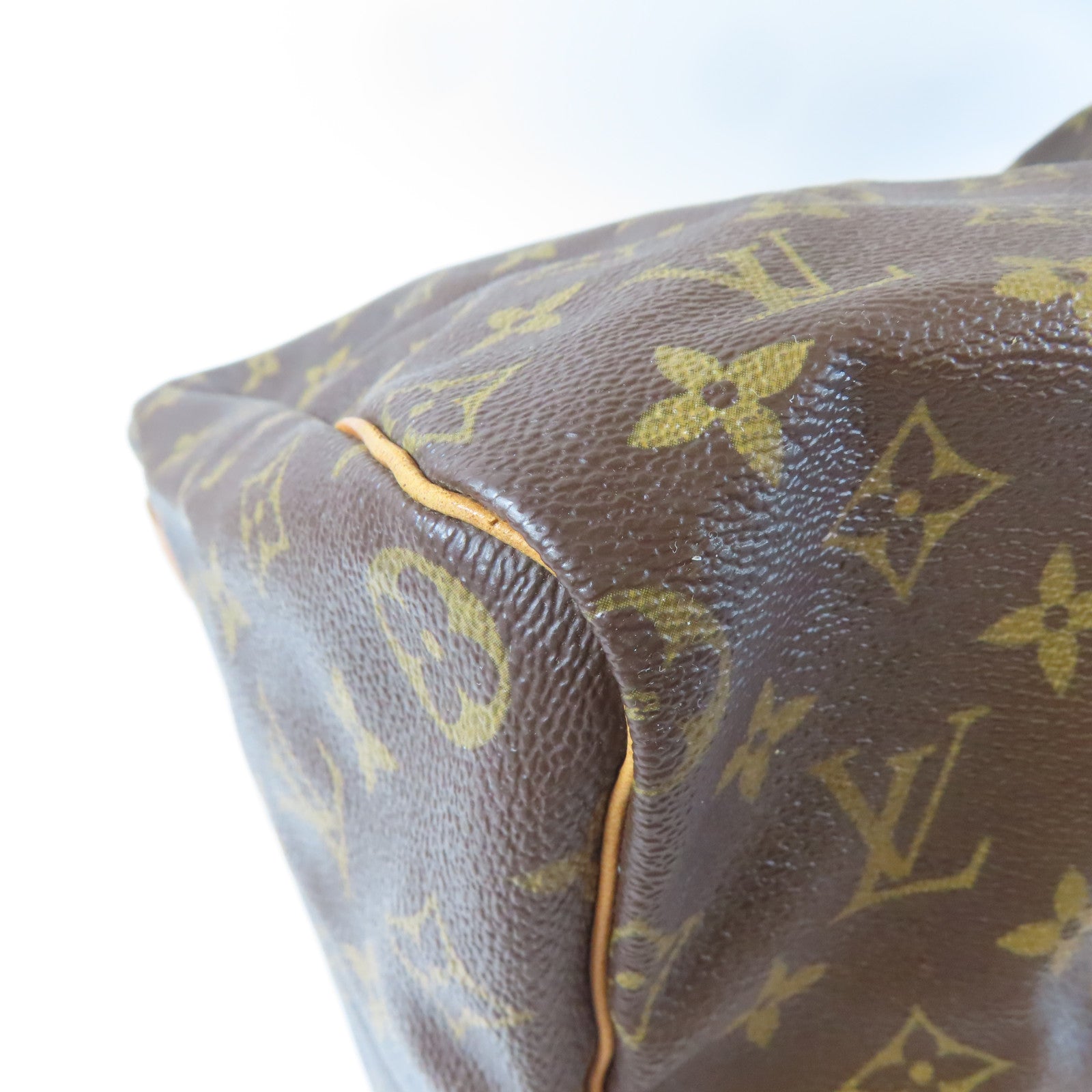 LOUIS VUITTON Monogram Speedy 40金扣手挽袋啡色