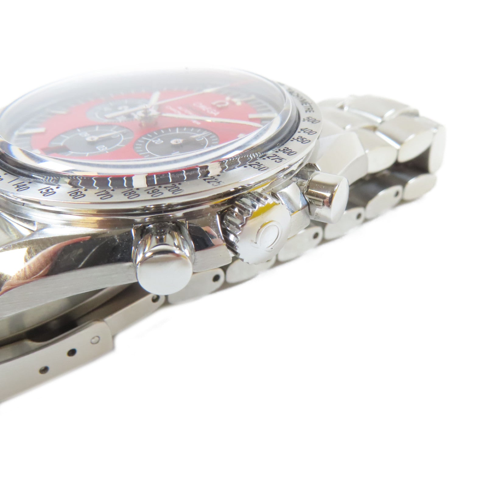 OMEGA Speedmaster不鏽鋼手錶自動機芯紅色