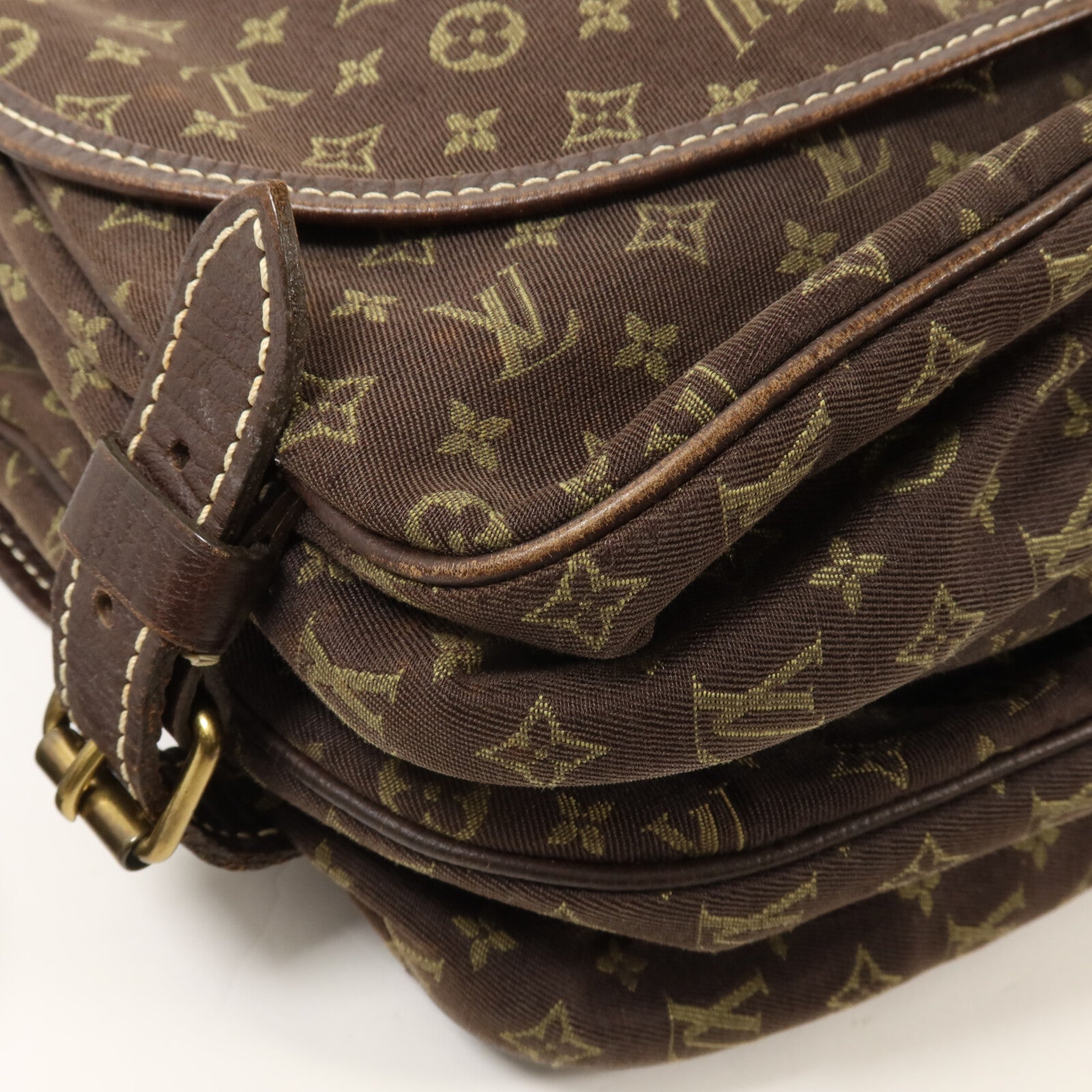 LOUIS VUITTON Monogram Mini Lin Saumur肩背袋
