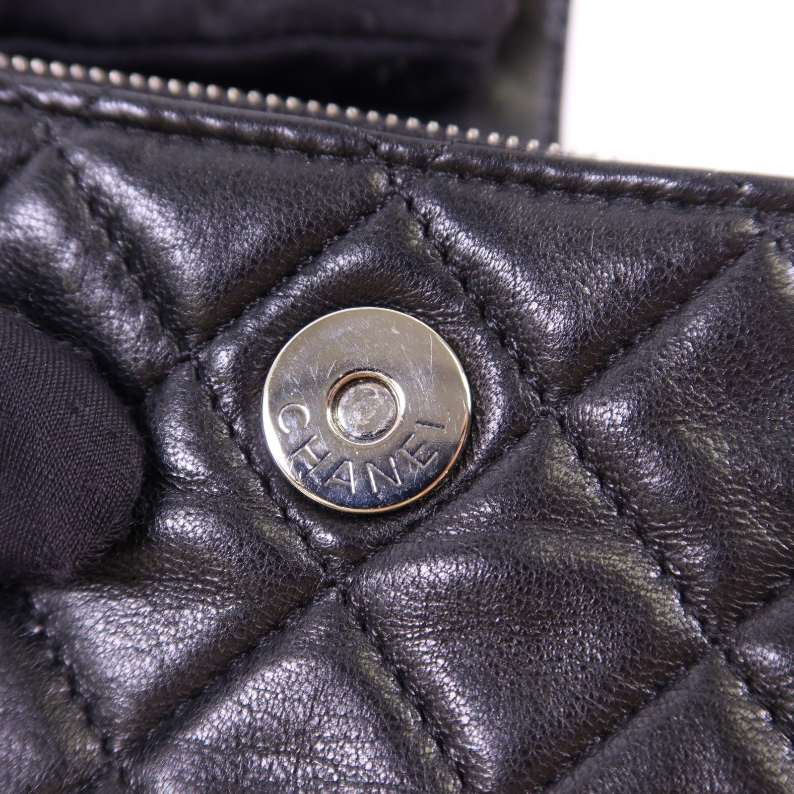 CHANEL 羊皮皮革Card Case銀扣卡片套