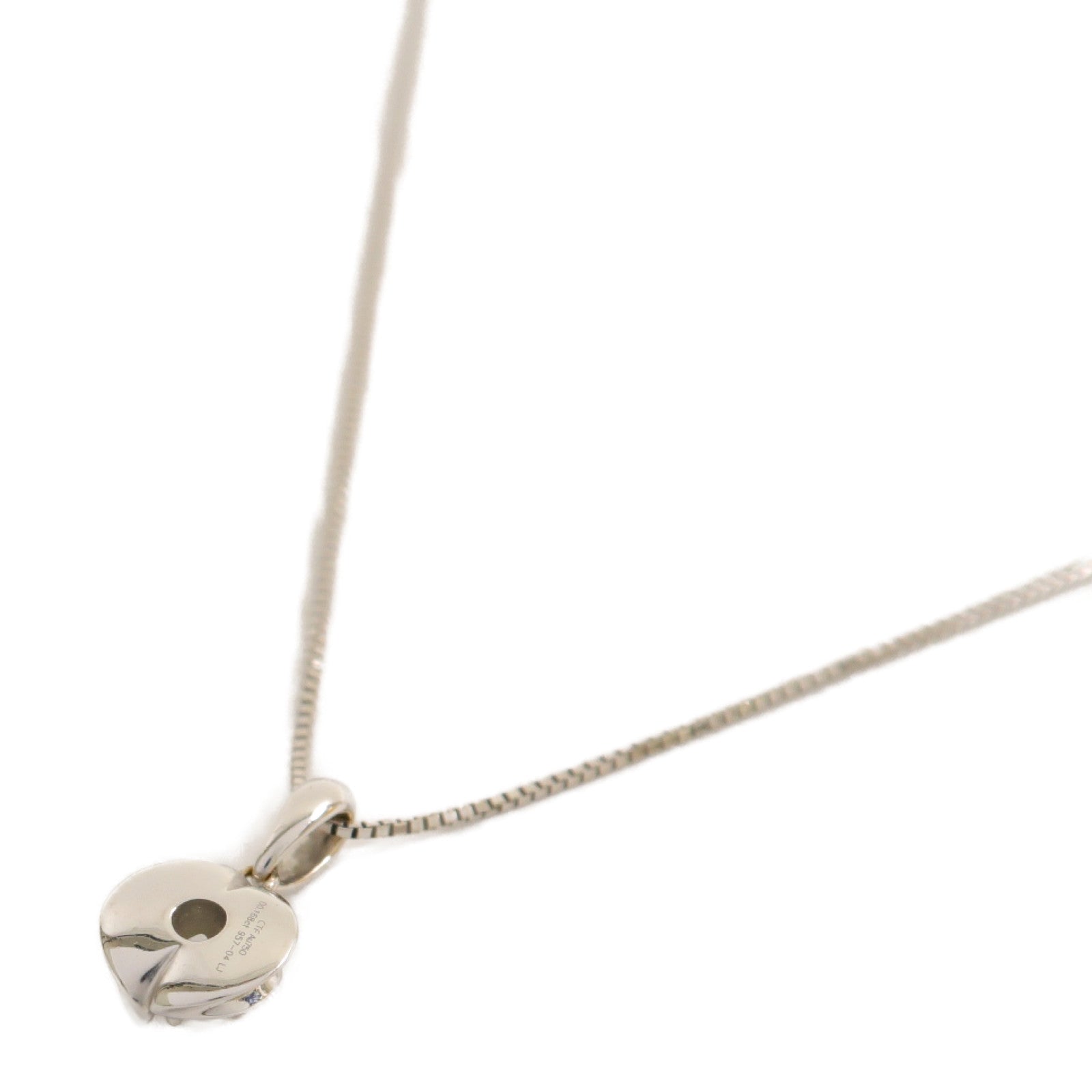 JEWELRY **【激減優惠】18K白金Diamond Necklace 0.168ct鑽石項鍊銀色