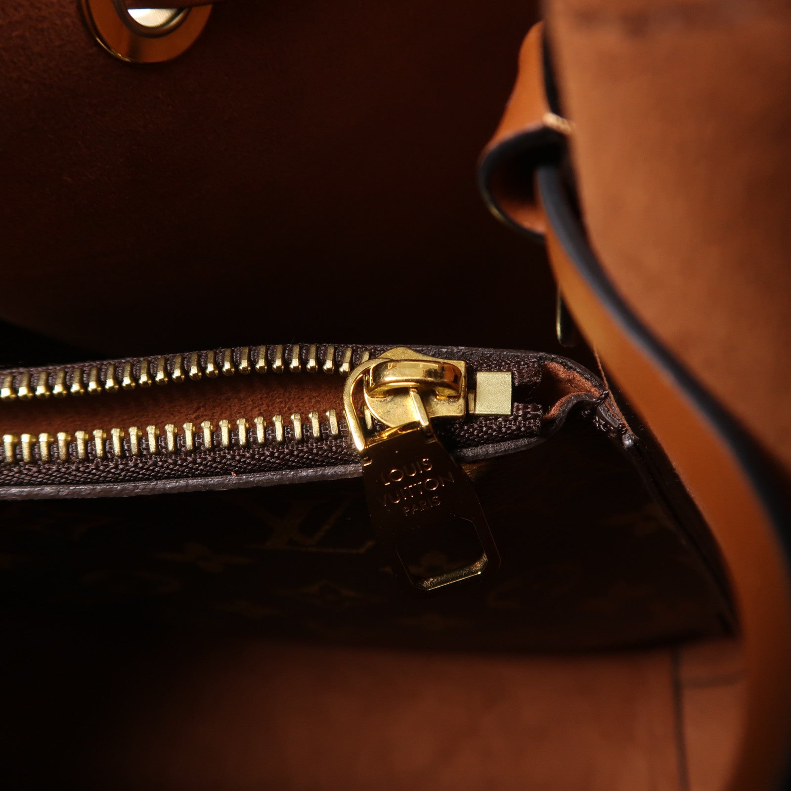 LOUIS VUITTON Monogram NeoNoe MM金扣肩背袋棕色