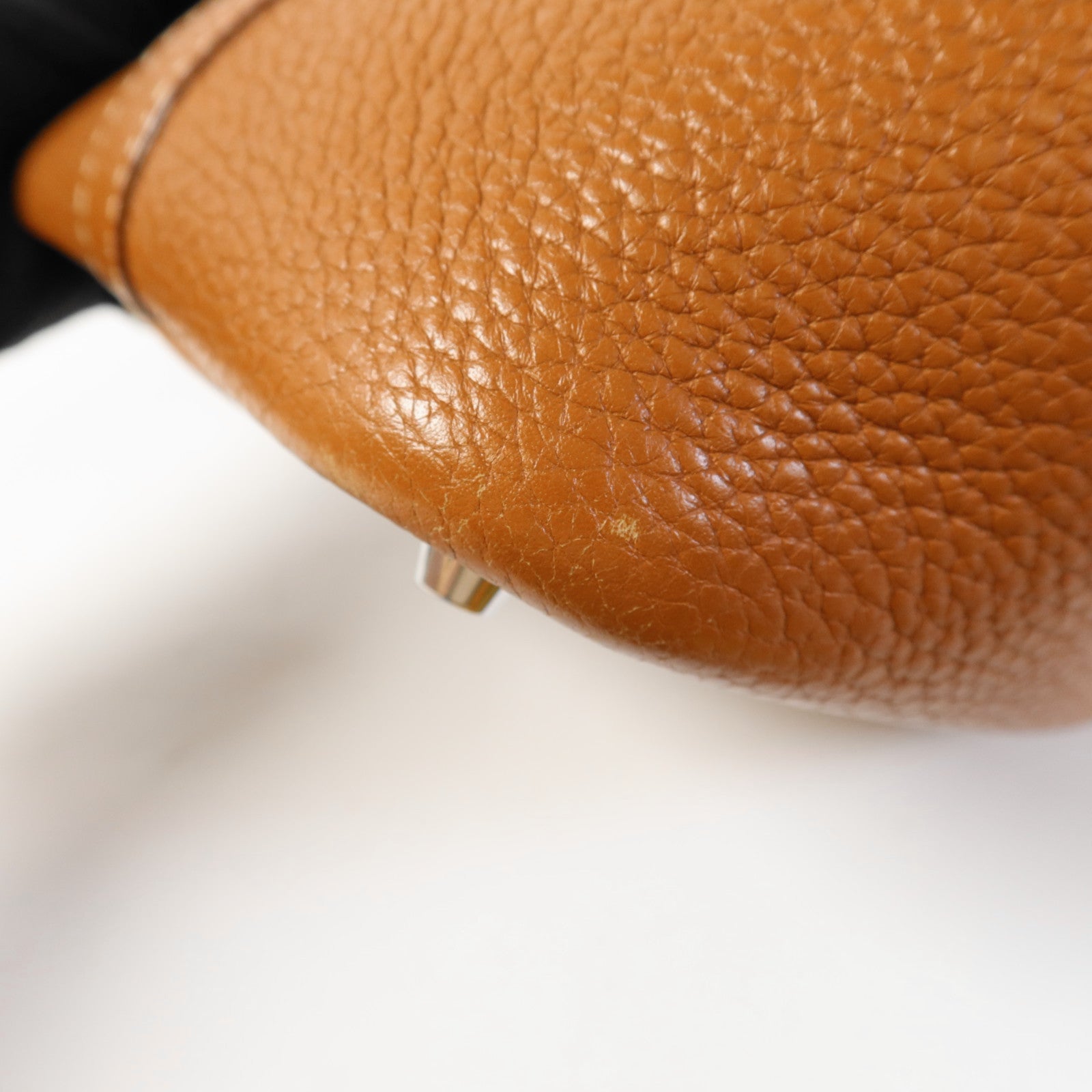 HERMES Clemence皮革Picotin PM銀扣手挽袋Gold