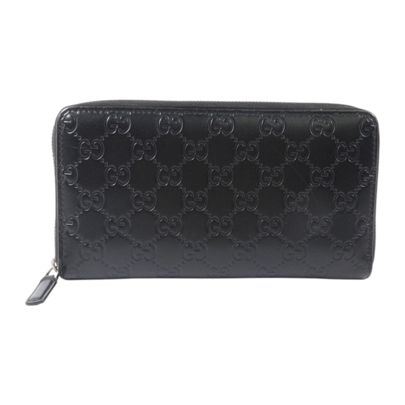 GUCCI 牛皮皮革Zipper Long Wallet銀扣長錢包