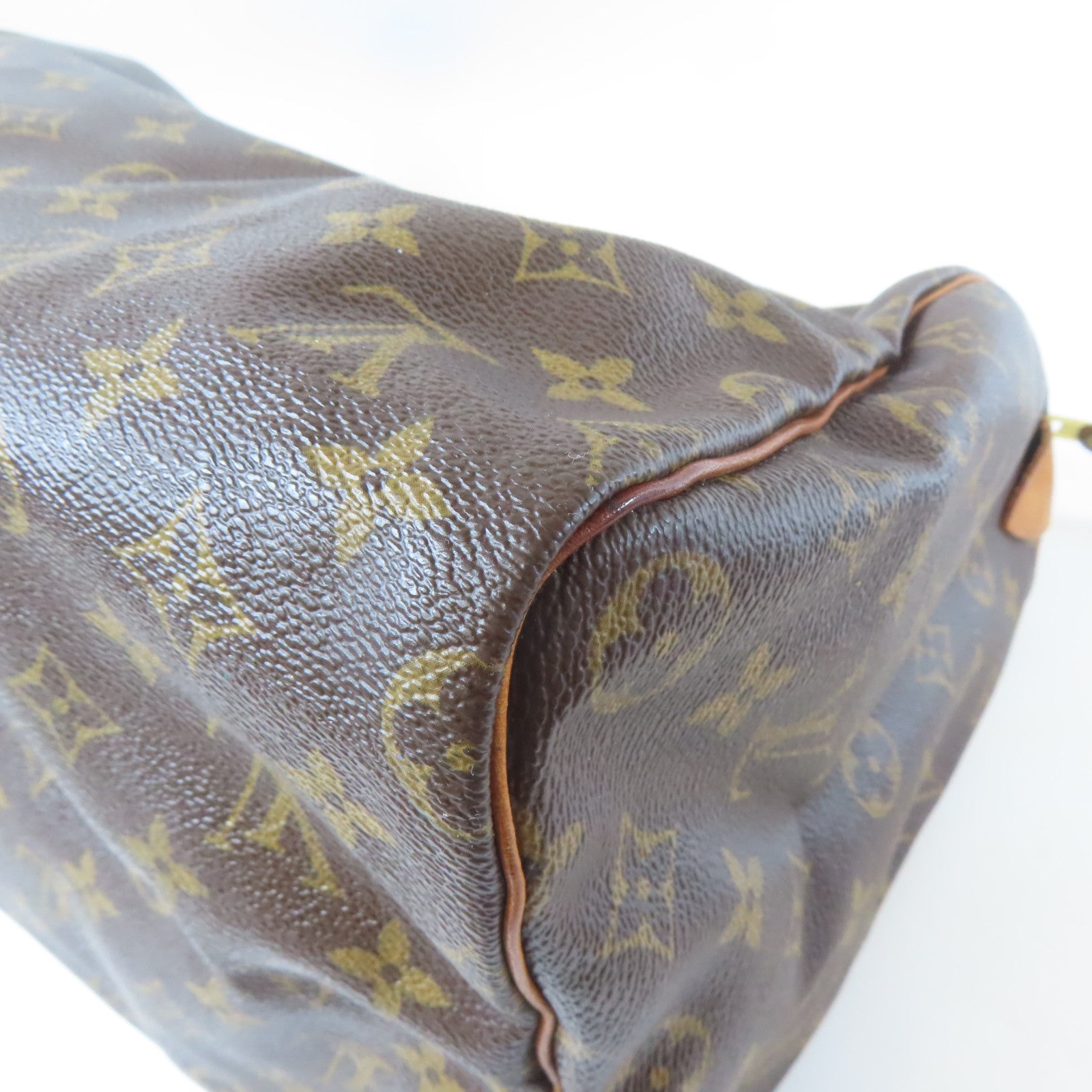 LOUIS VUITTON Monogram Speedy 40金扣手挽袋啡色