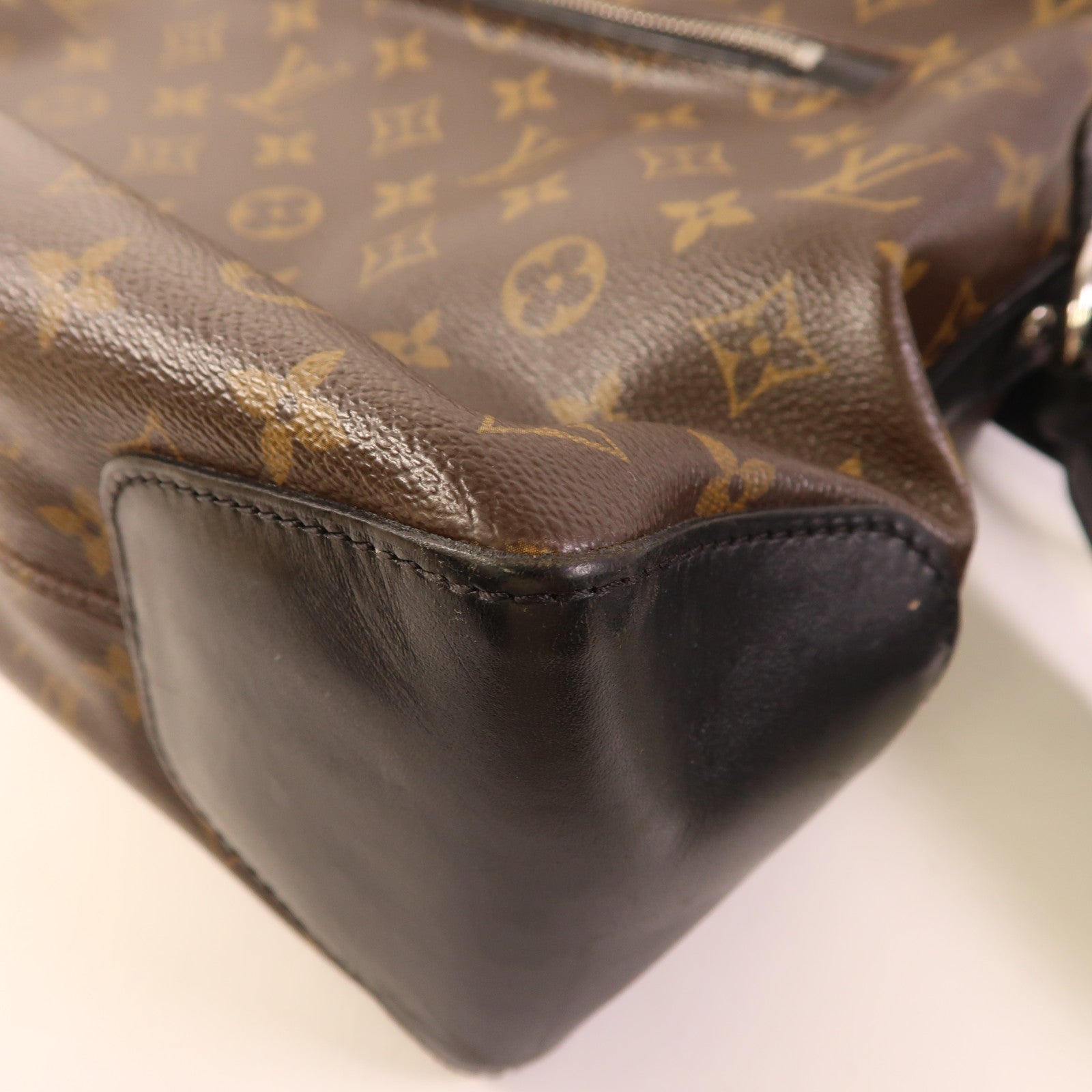 LOUIS VUITTON Monogram Macassar Shoulder Bag銀扣肩背袋