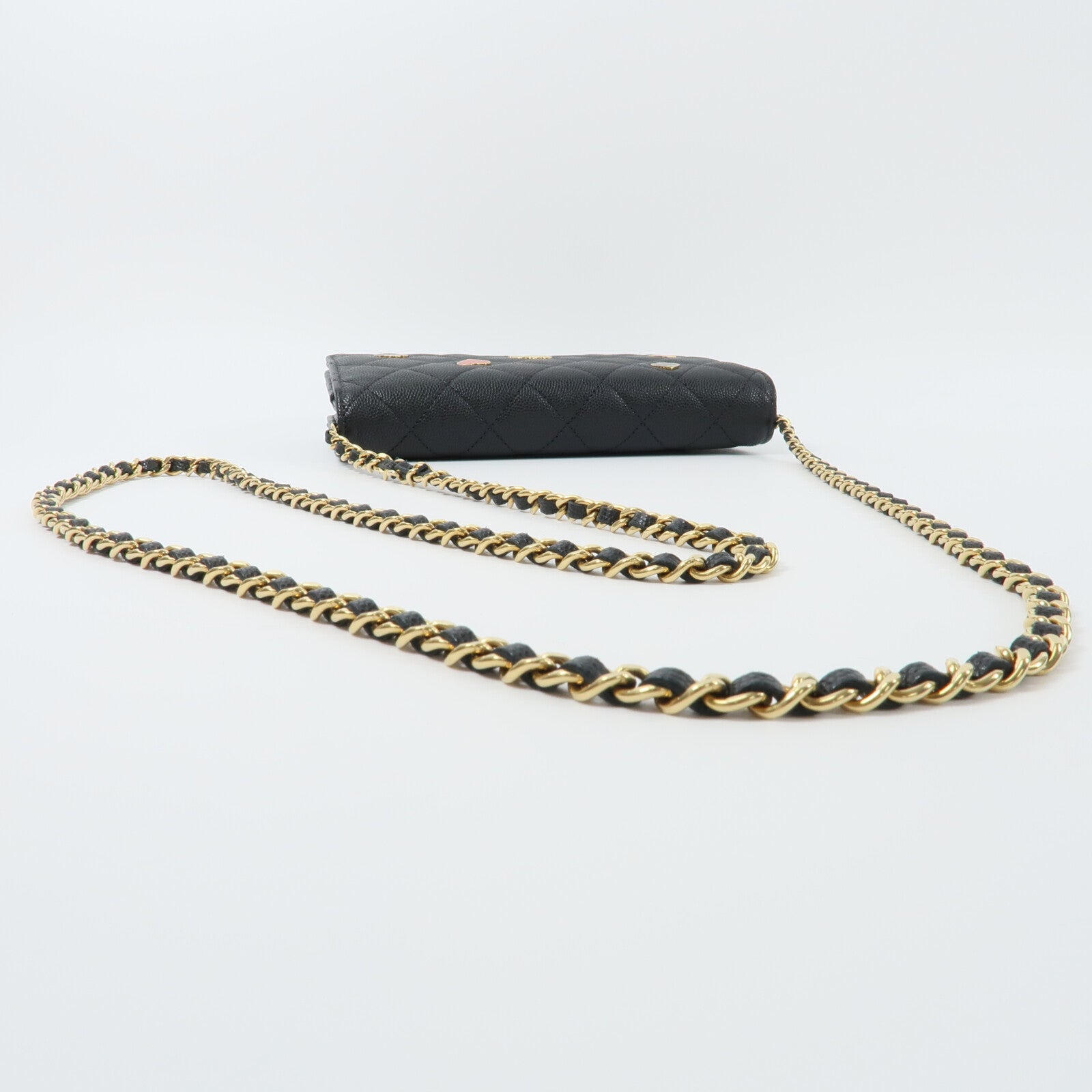 CHANEL 牛皮皮革WOC Wallet On Chain鏈帶肩背袋