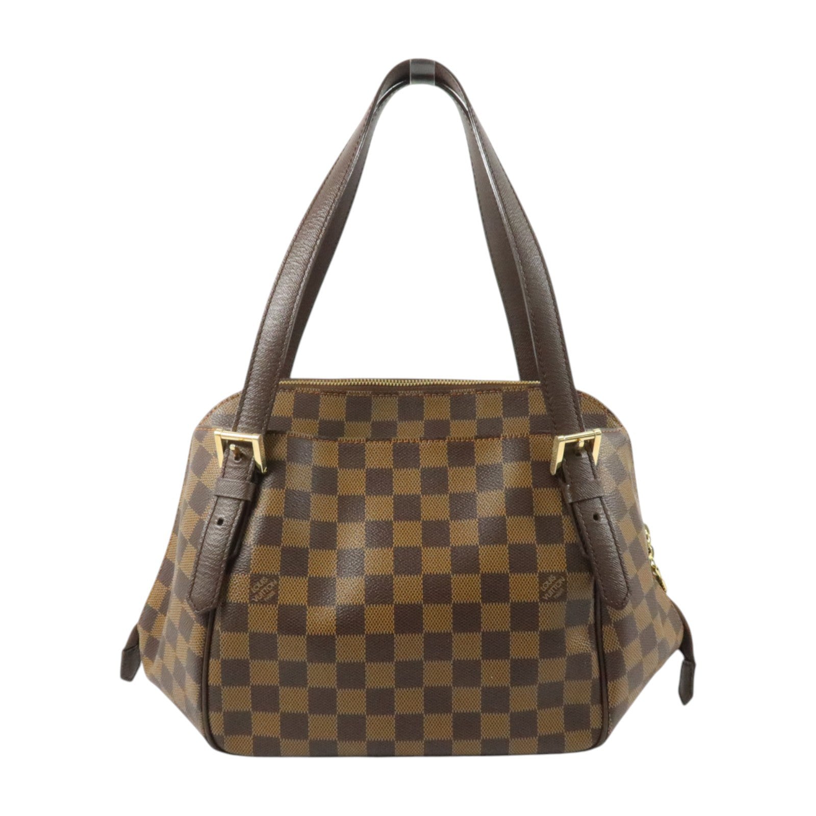 LOUIS VUITTON Damier Belem PM金扣手挽袋