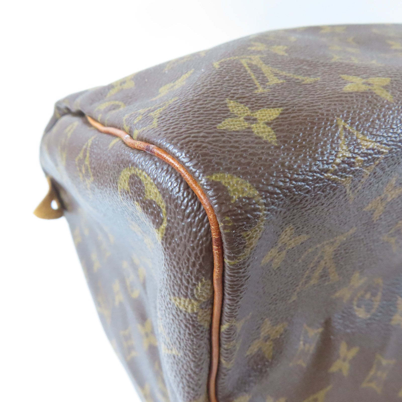 LOUIS VUITTON Monogram Speedy 40金扣手挽袋啡色