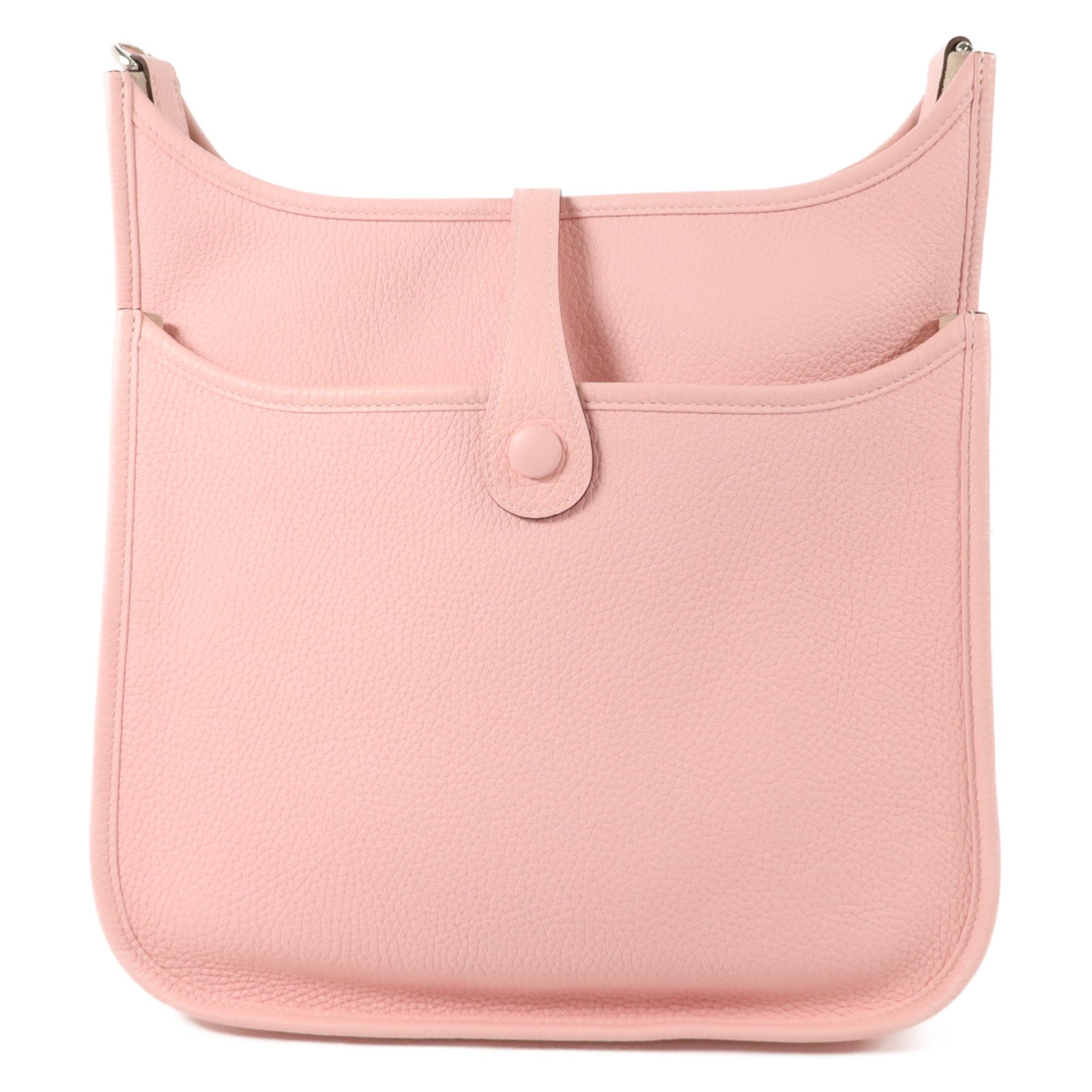 HERMES Clemence皮革Evelyne PM肩背袋Rose Sakura