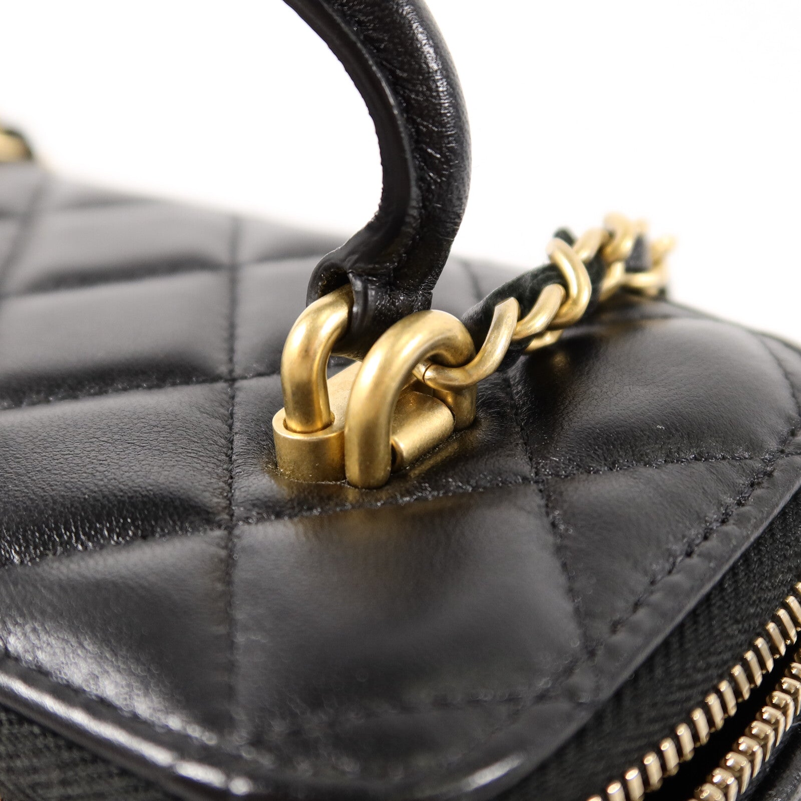 CHANEL 羊皮皮革Top Handle Vanity Case手挽肩背兩用袋