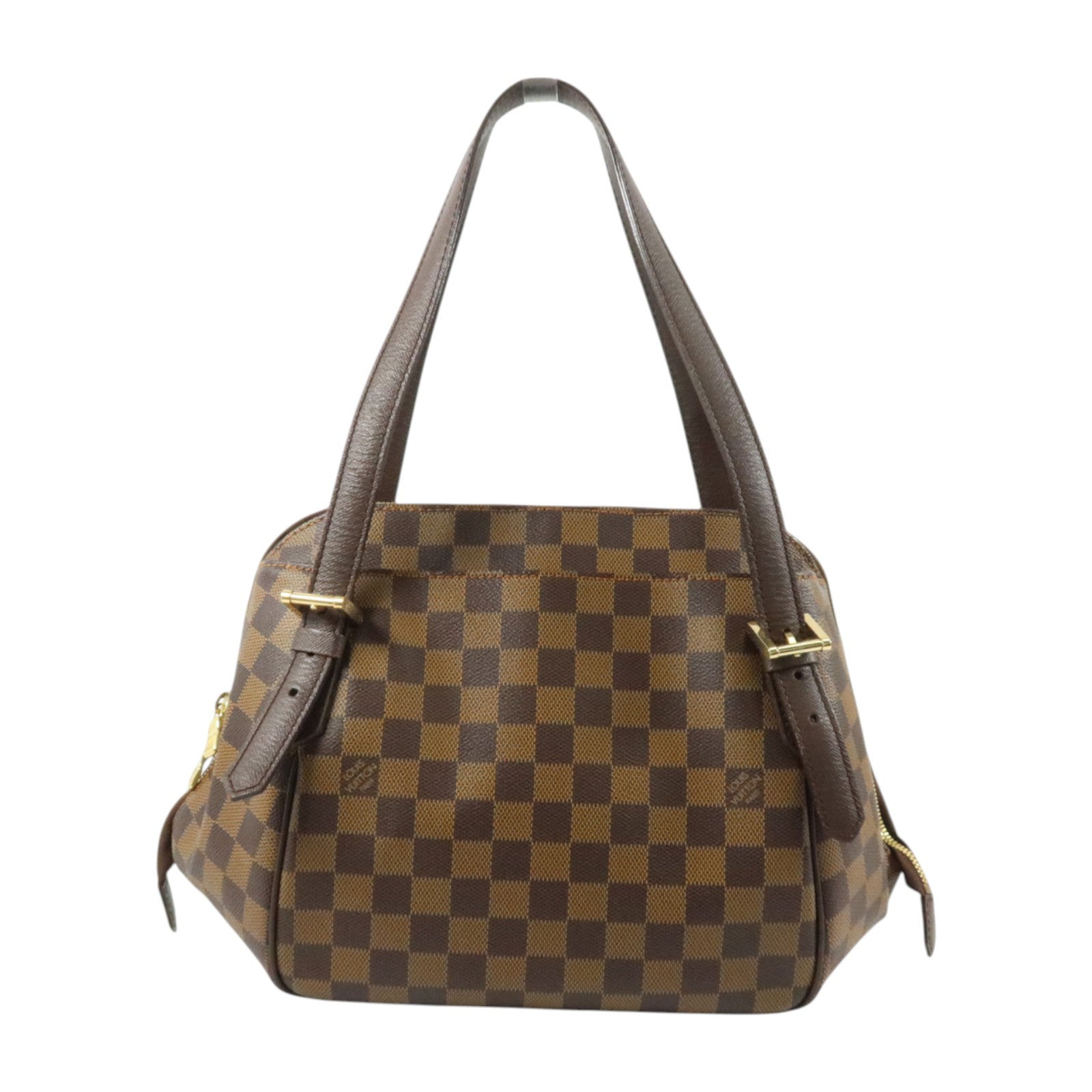 LOUIS VUITTON Damier Belem PM金扣手挽袋