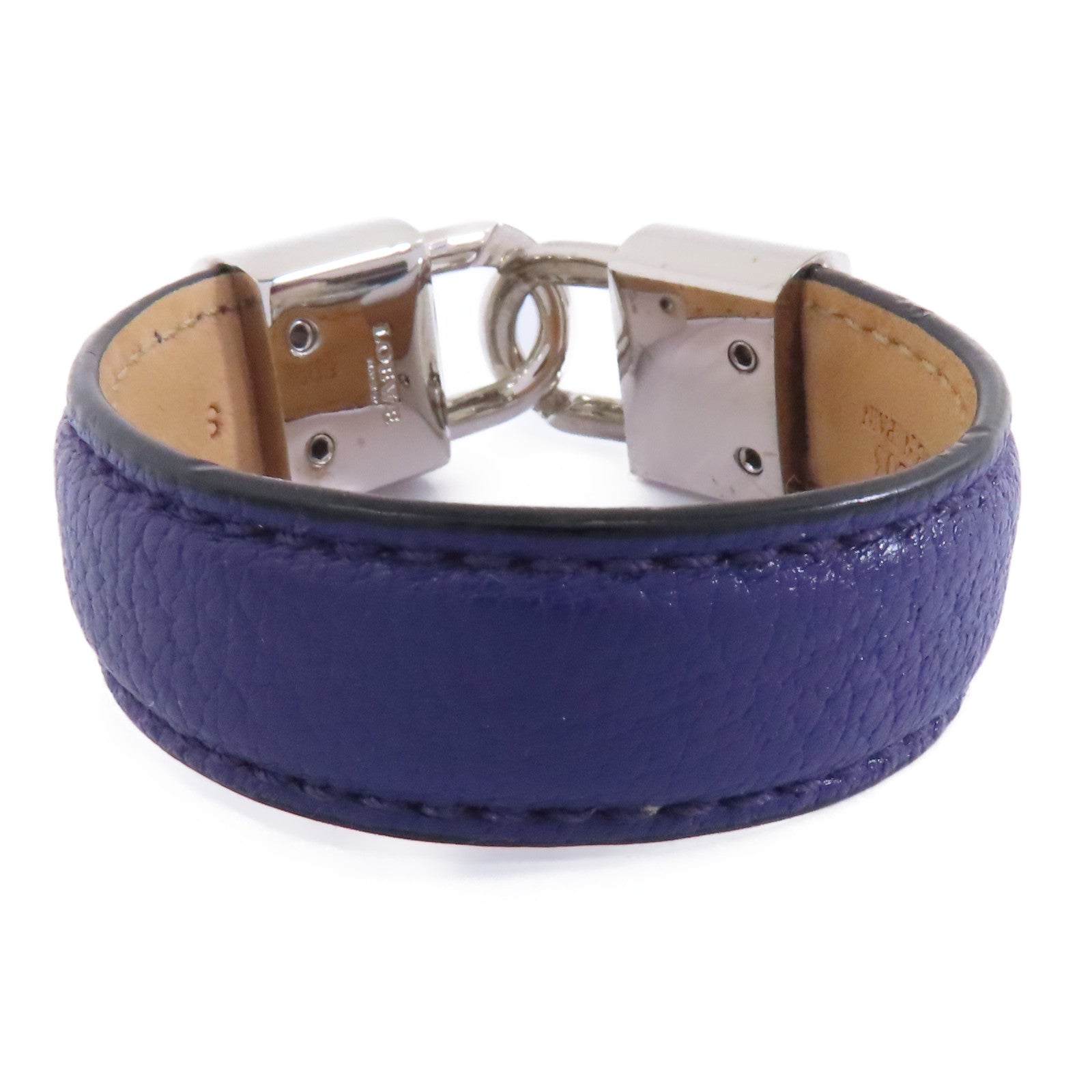 LOEWE 牛皮皮革/金屬Bracelet手鏈紫色/銀色